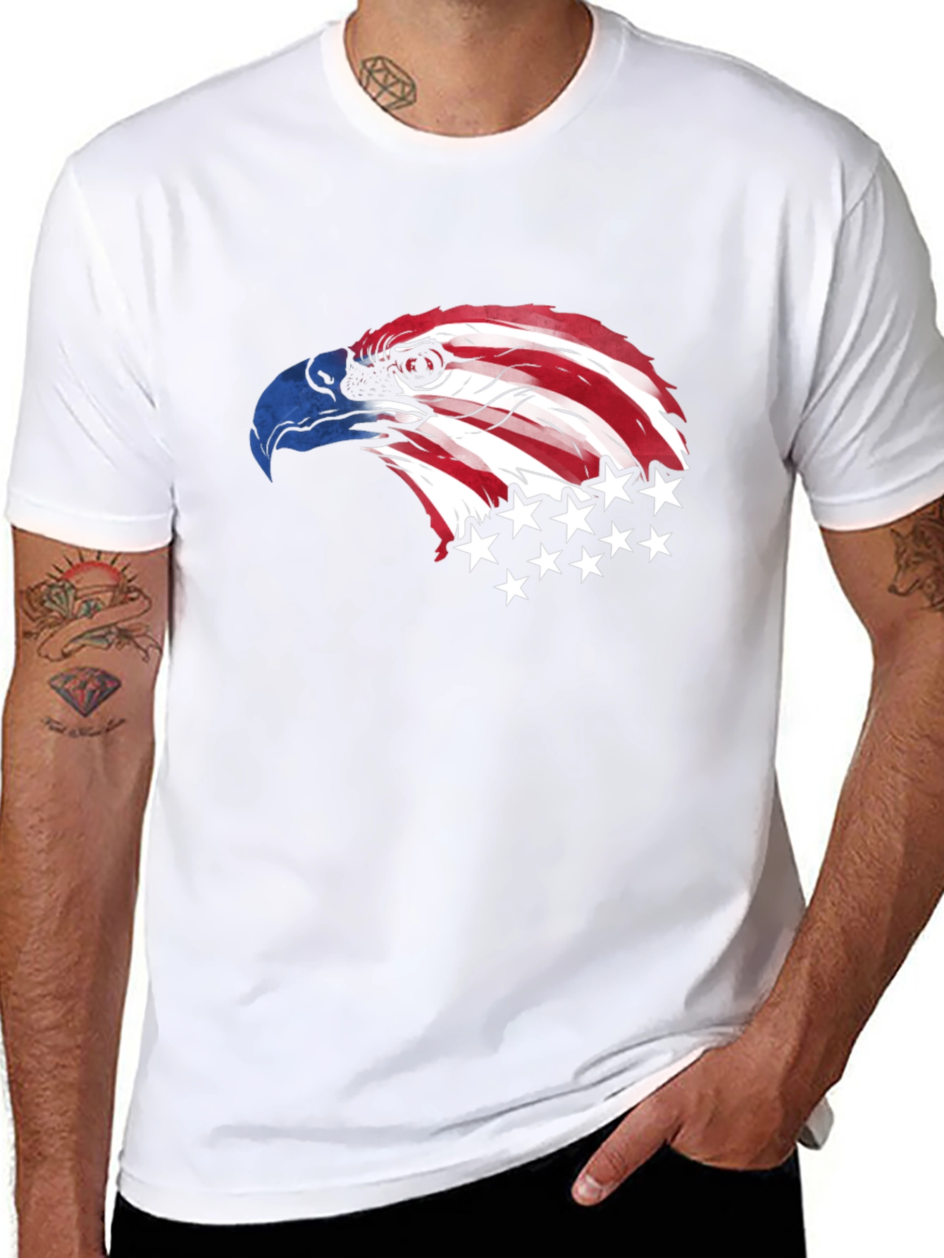 American Eagle Graphic Print Black T-Shirt