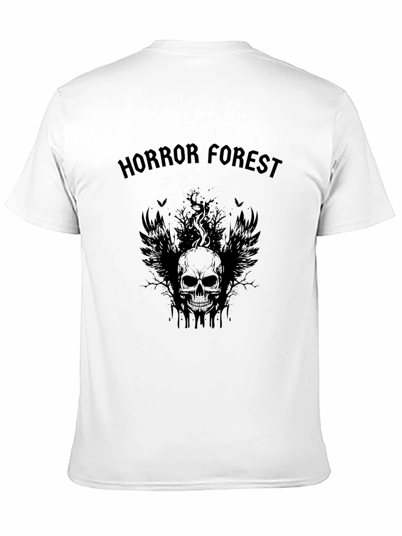 Horror Forest Skull Graphic Tee
