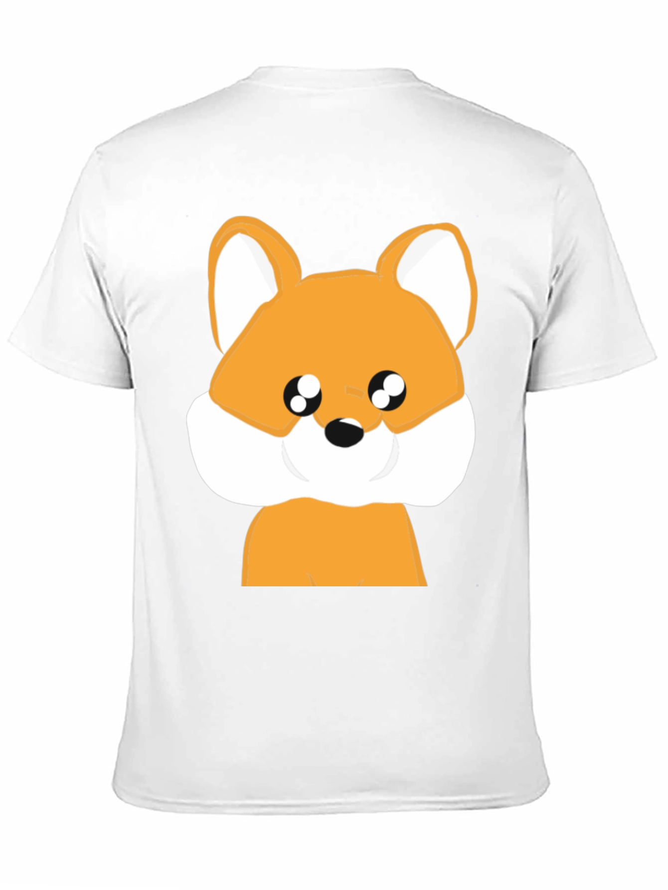 Cute Cartoon Fox Graphic Black T-Shirt
