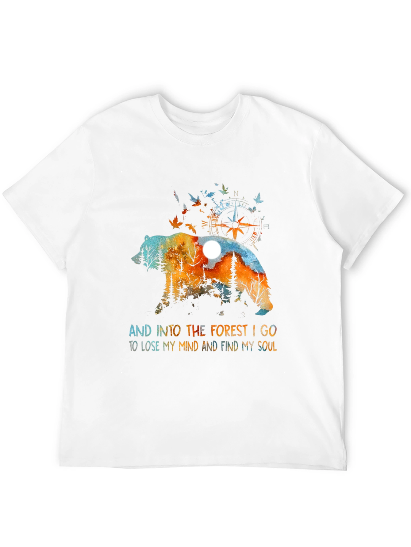 Forest Bear Graphic Tee - Nature Lover Shirt