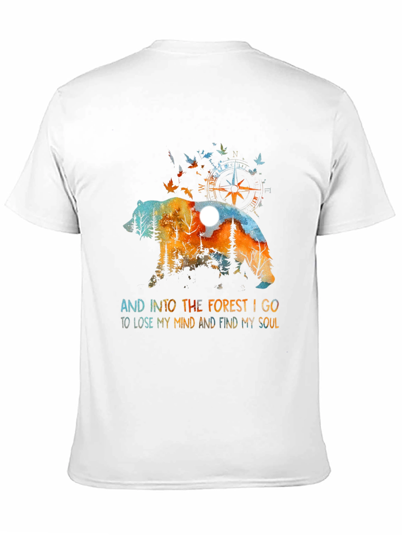 Forest Bear Graphic Tee - Nature Lover Shirt