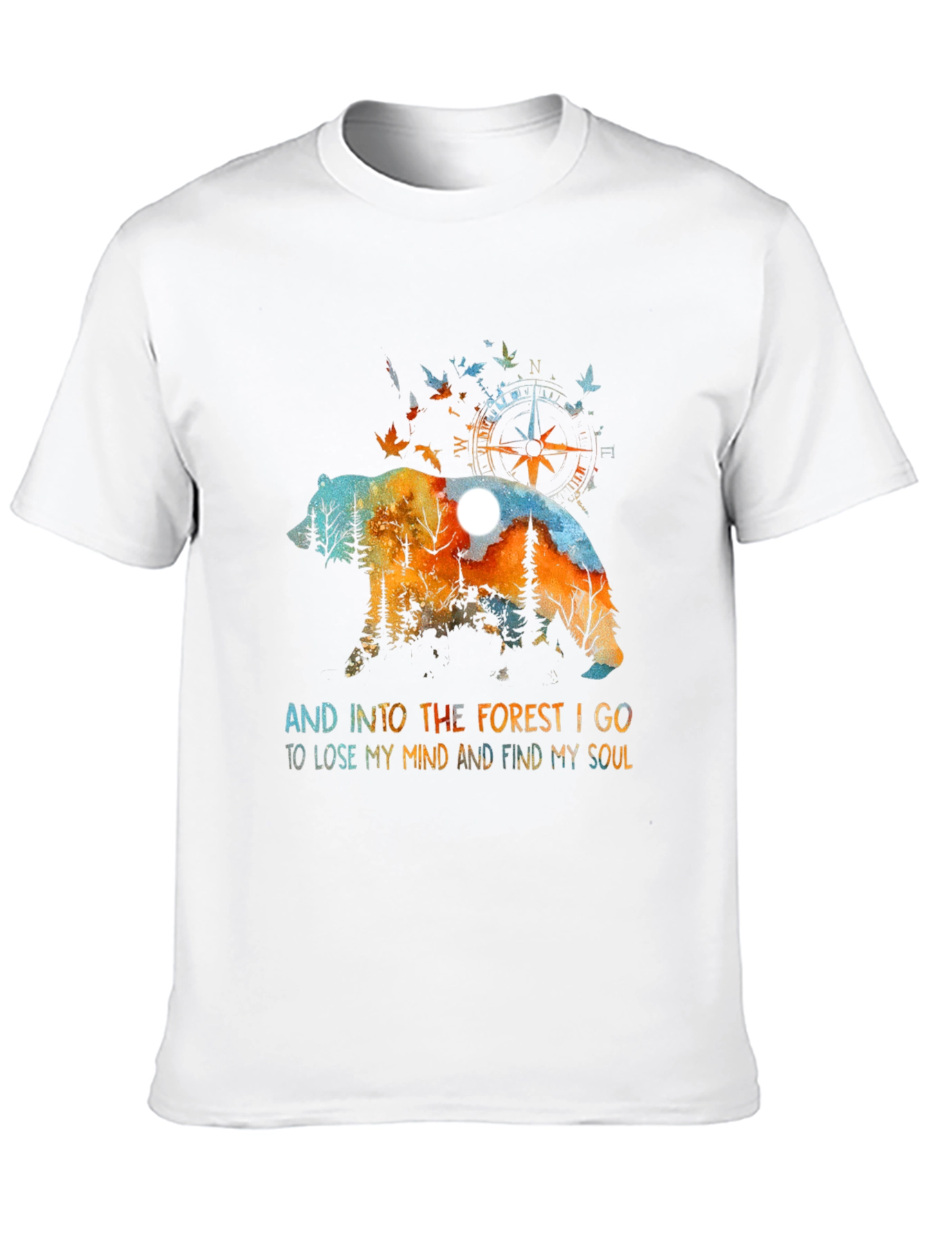 Forest Bear Graphic Tee - Nature Lover Shirt