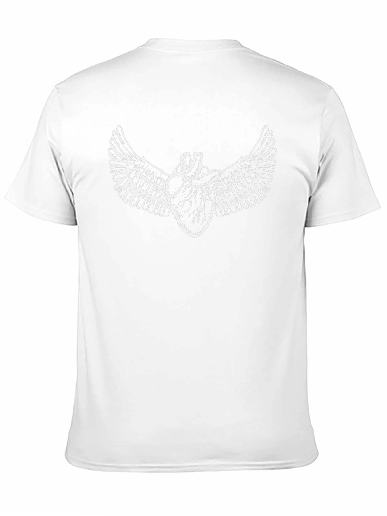 Winged Heart Graphic T-Shirt - Black Casual Tee