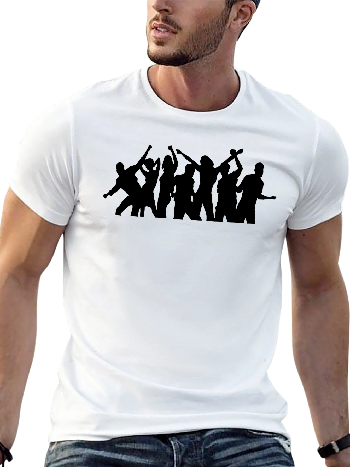 Silhouette Band T-Shirt - Black