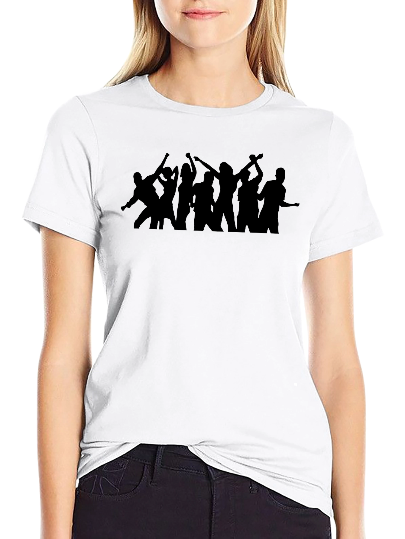 Silhouette Band T-Shirt - Black