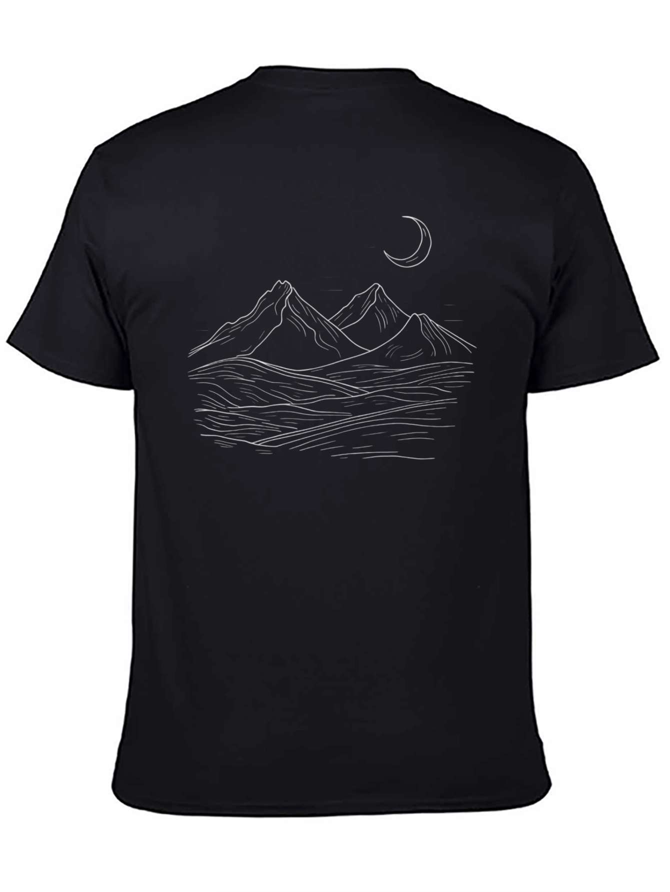 Mountain Scene Graphic Tee - Minimalist Design