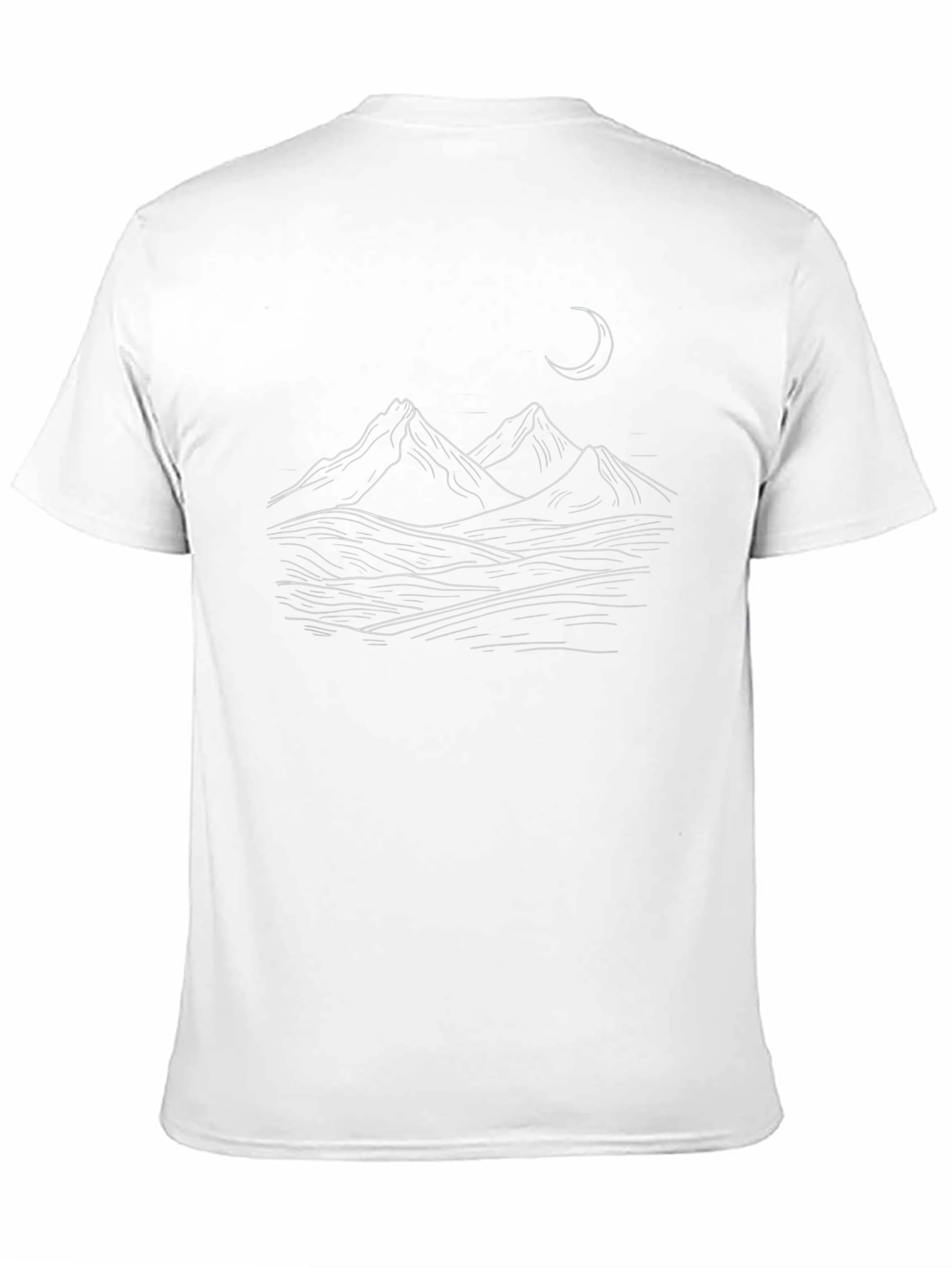 Mountain Scene Graphic Tee - Minimalist Design