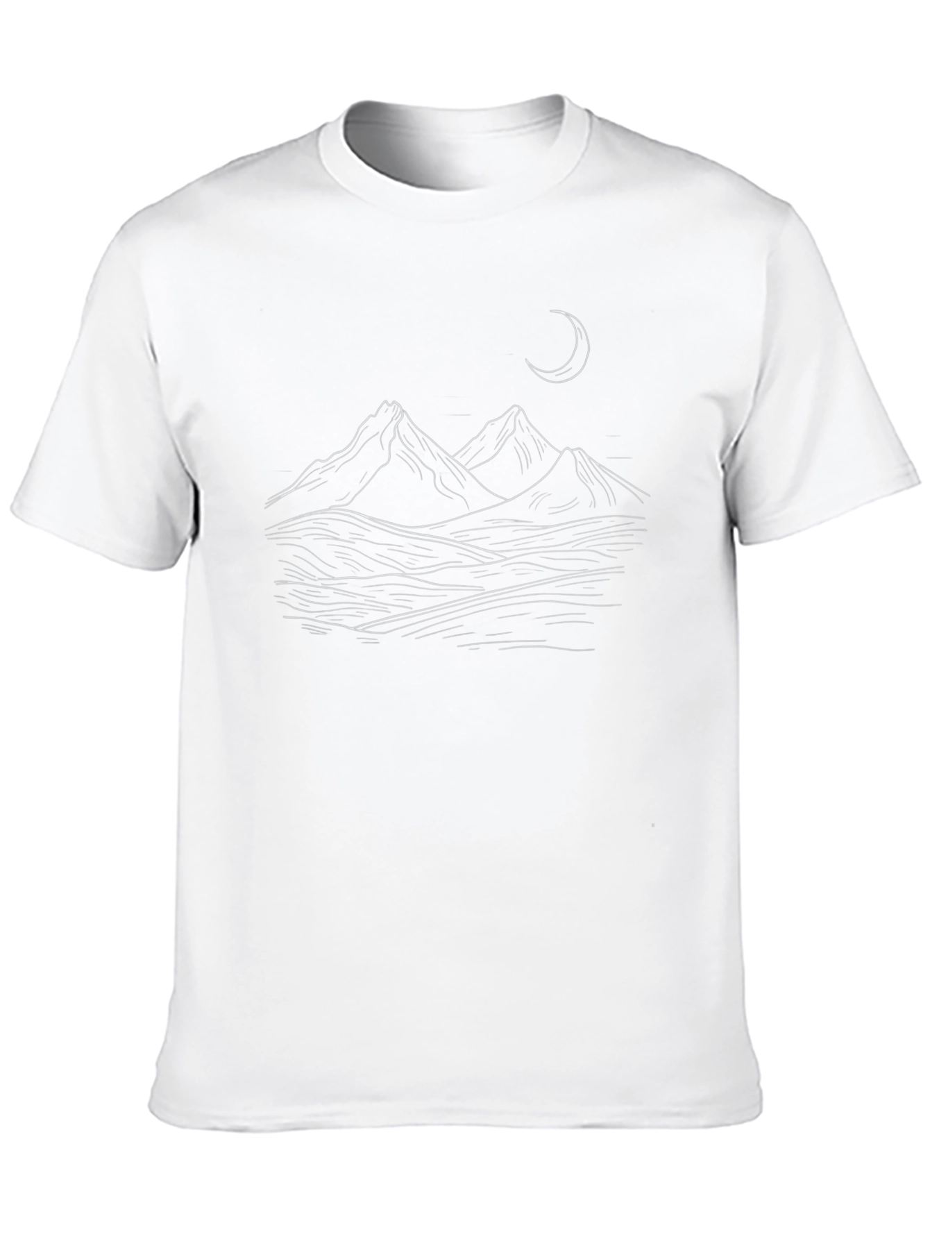 Mountain Scene Graphic Tee - Minimalist Design