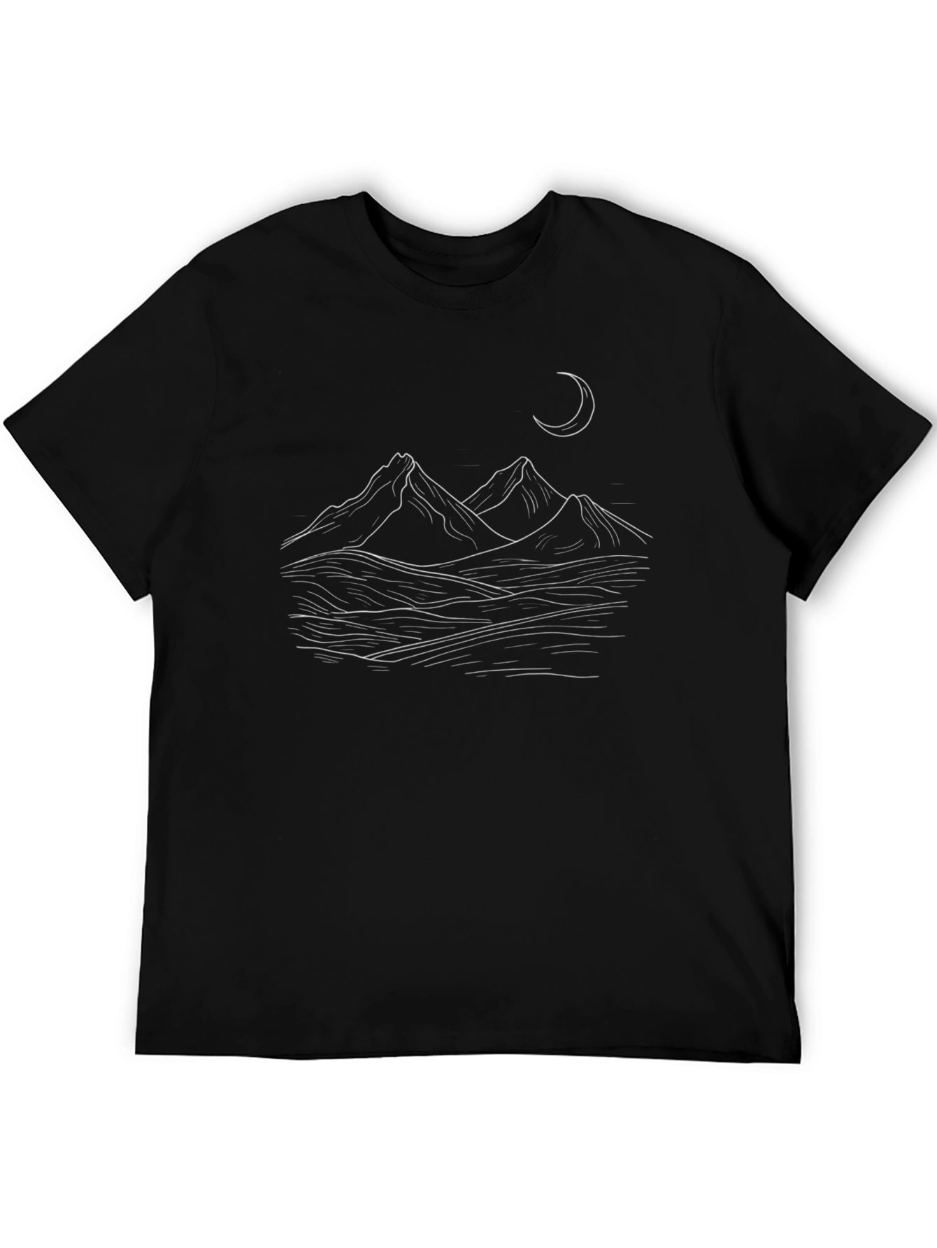 Mountain Scene Graphic Tee - Minimalist Design