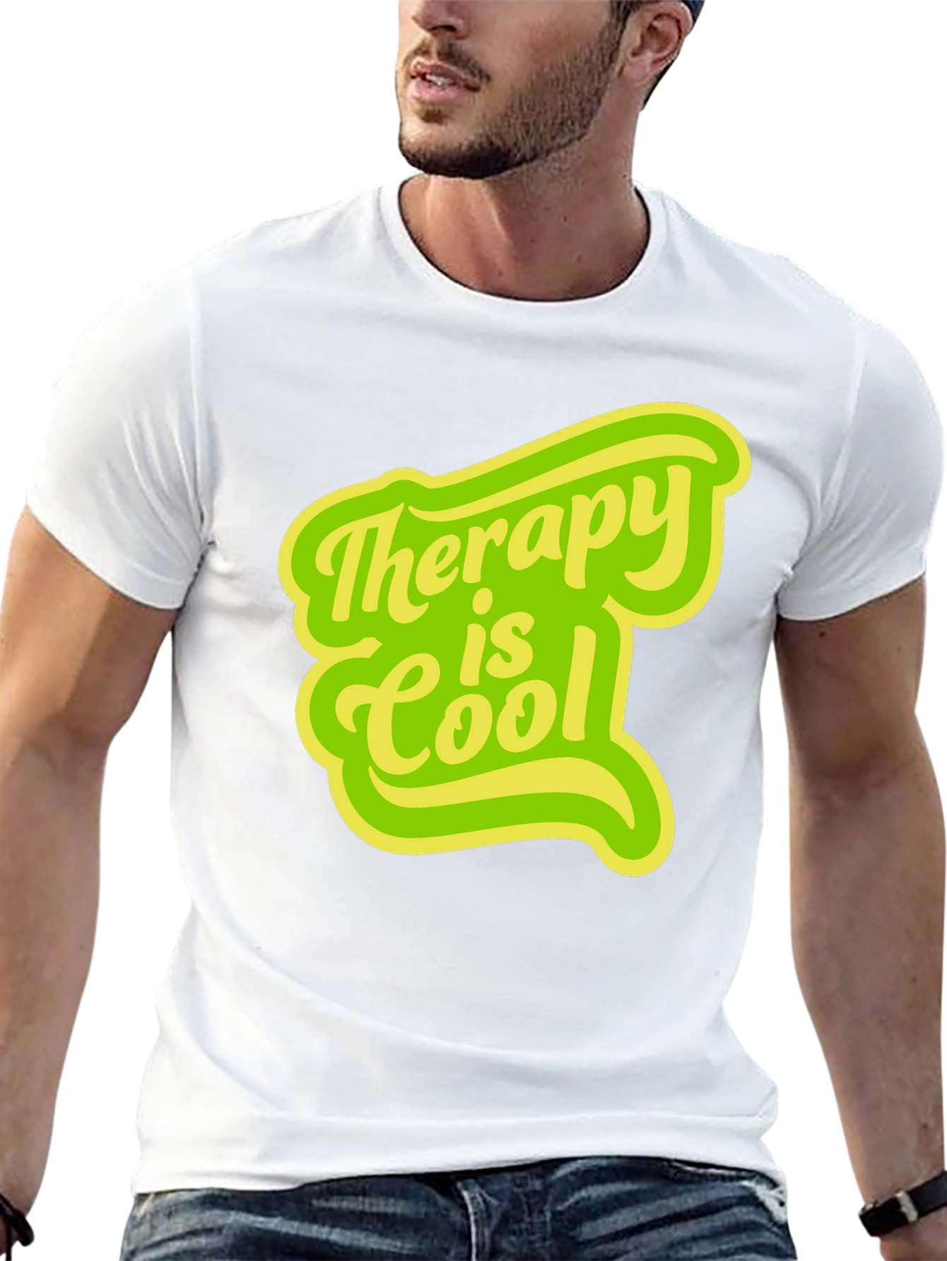 Therapy is Cool Graphic Tee - Black