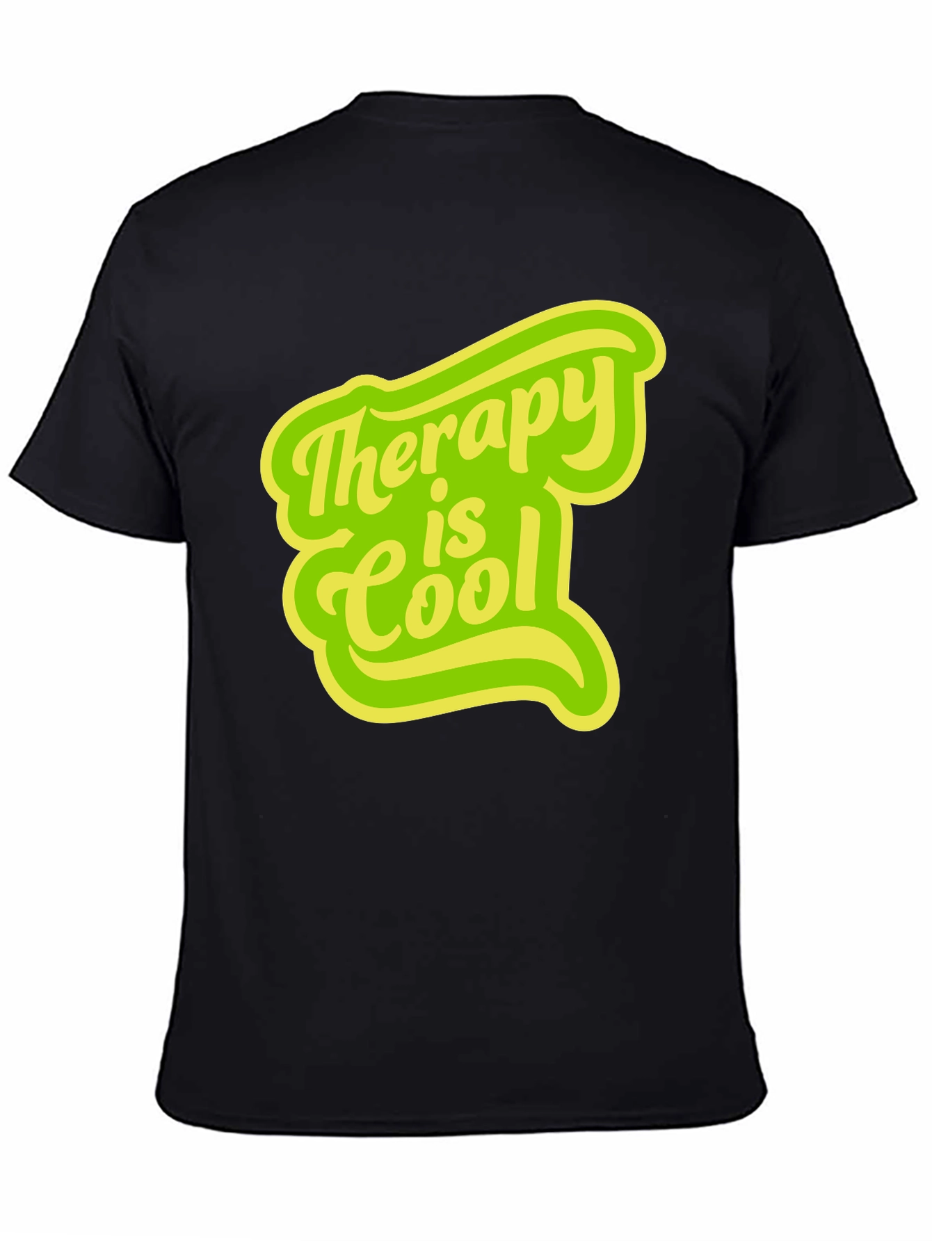 Therapy is Cool Graphic Tee - Black