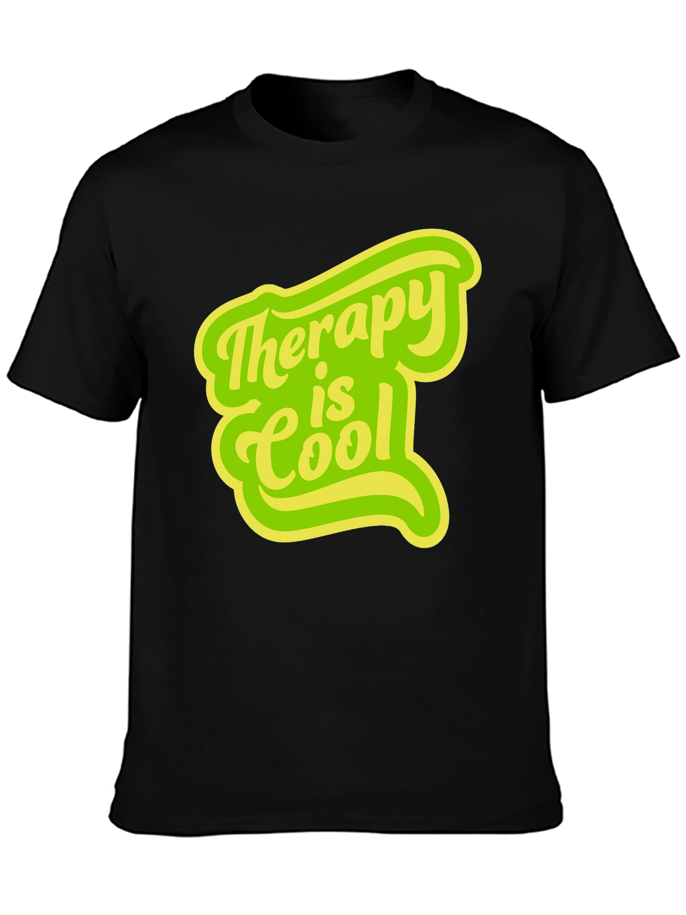 Therapy is Cool Graphic Tee - Black