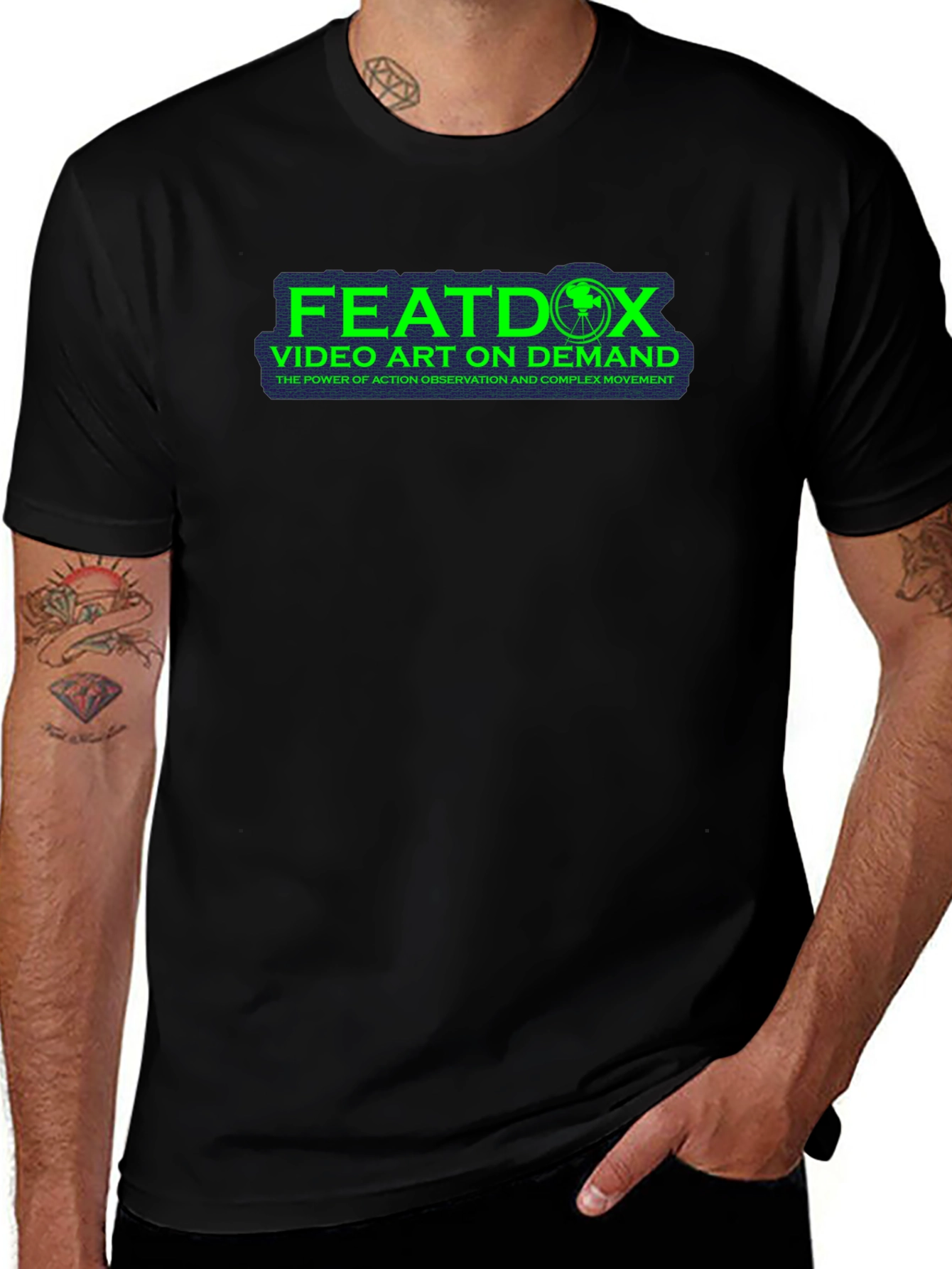 Featdox Video Art on Demand Black T-Shirt