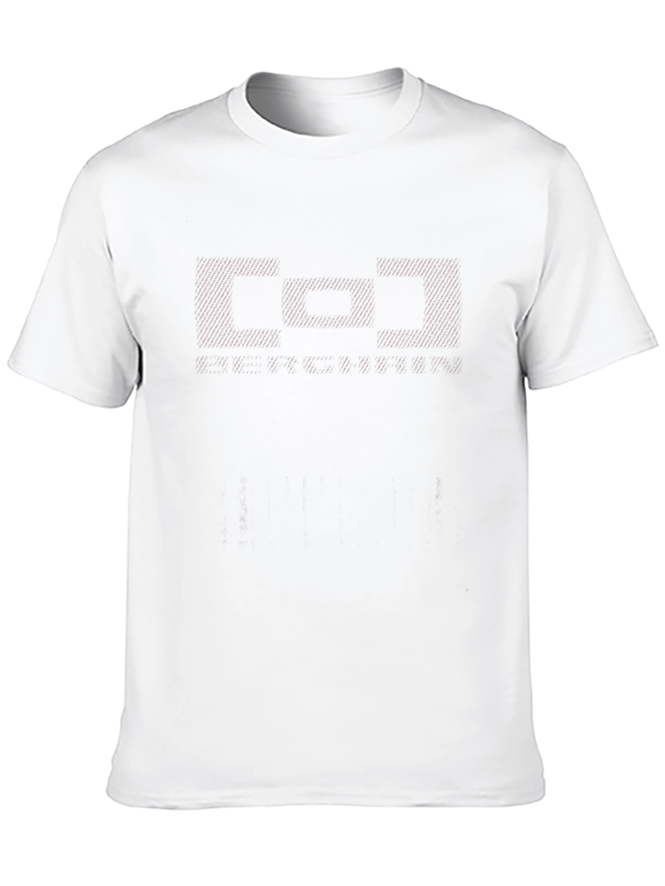 Mens Black Crew Neck T-Shirt with Patterned Design