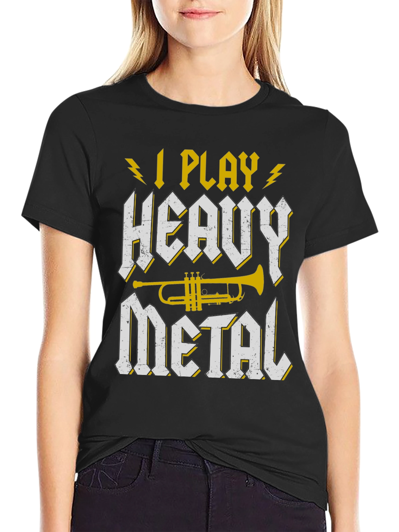 I Play Heavy Metal Trumpet Graphic Tee