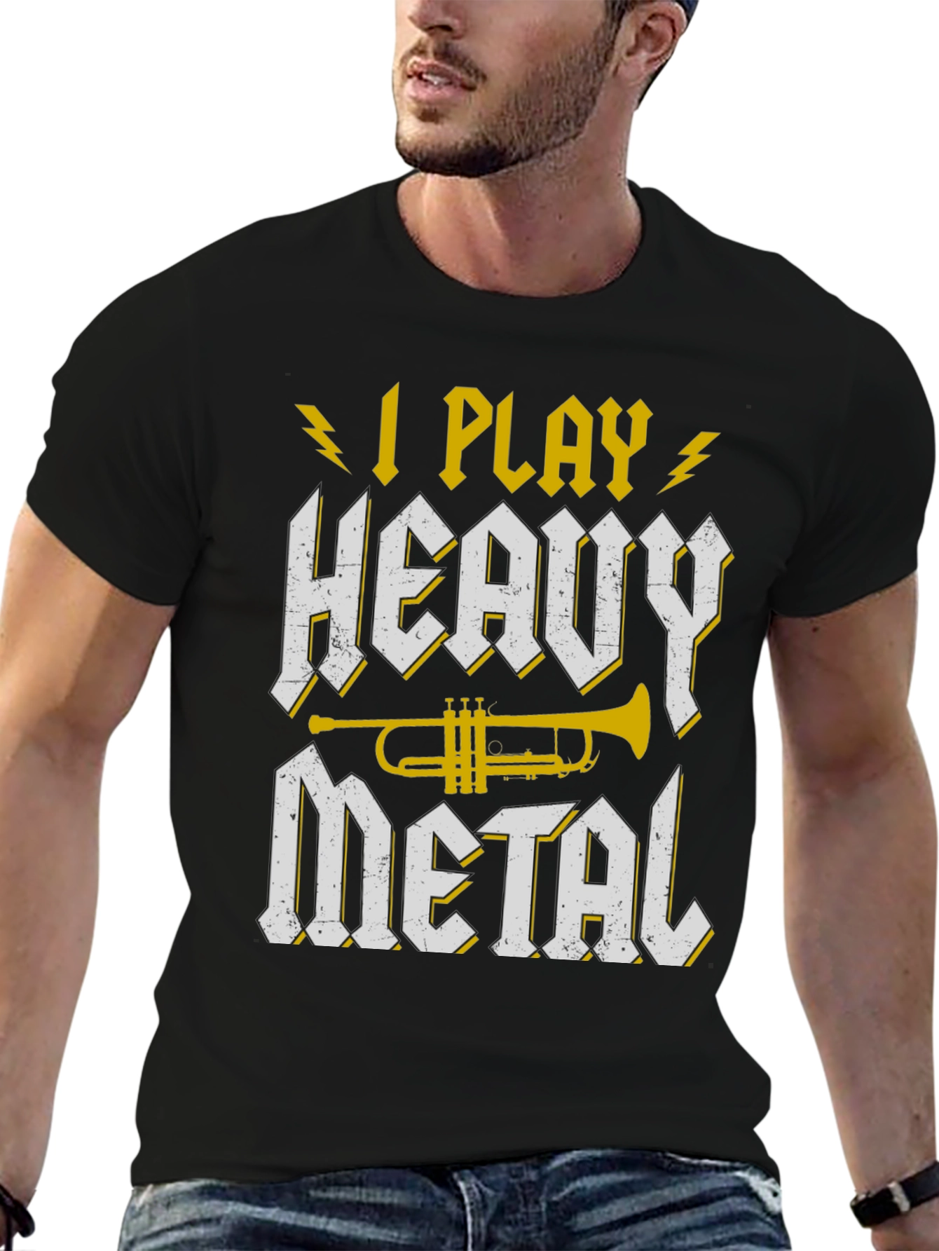 I Play Heavy Metal Trumpet Graphic Tee
