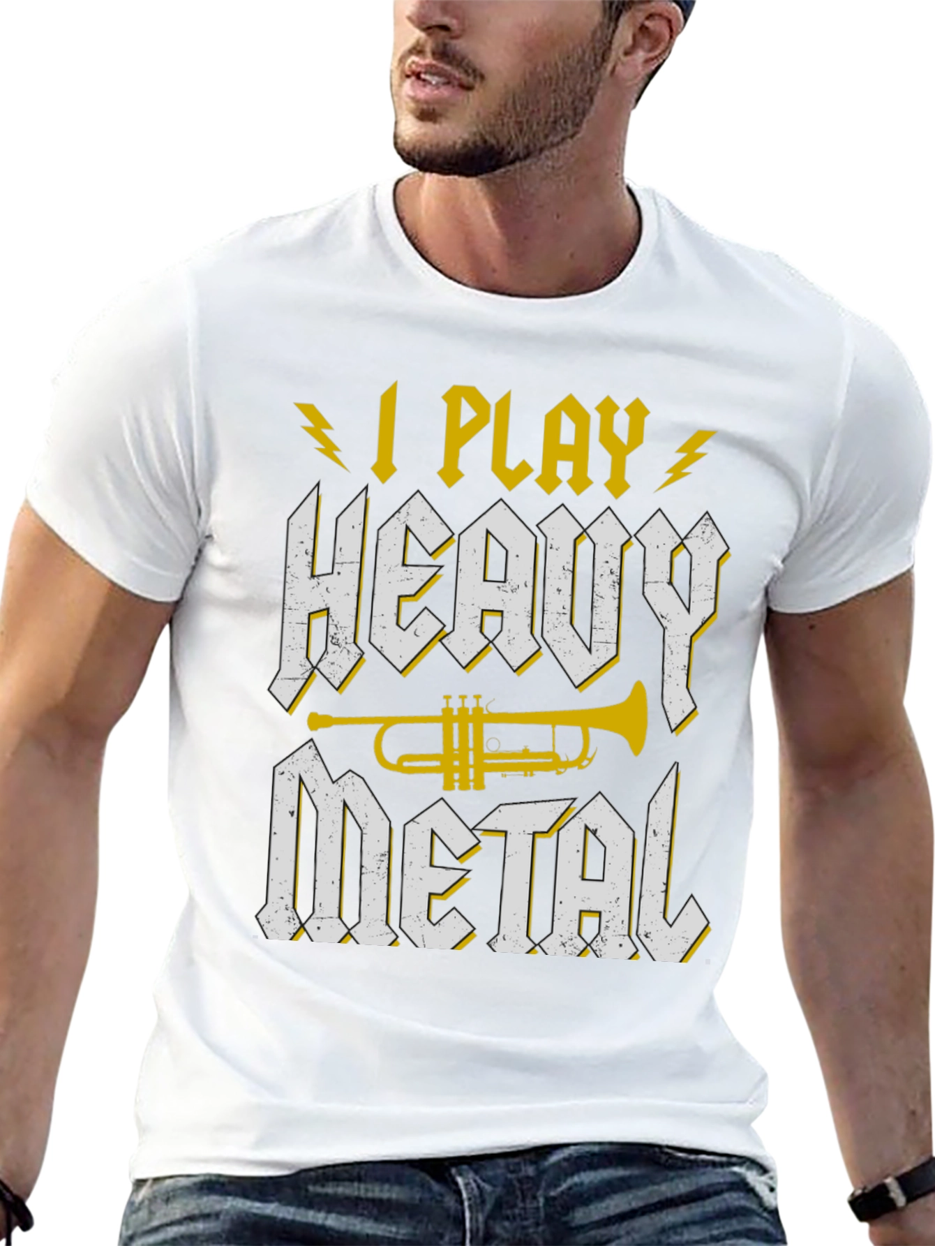 I Play Heavy Metal Trumpet Graphic Tee
