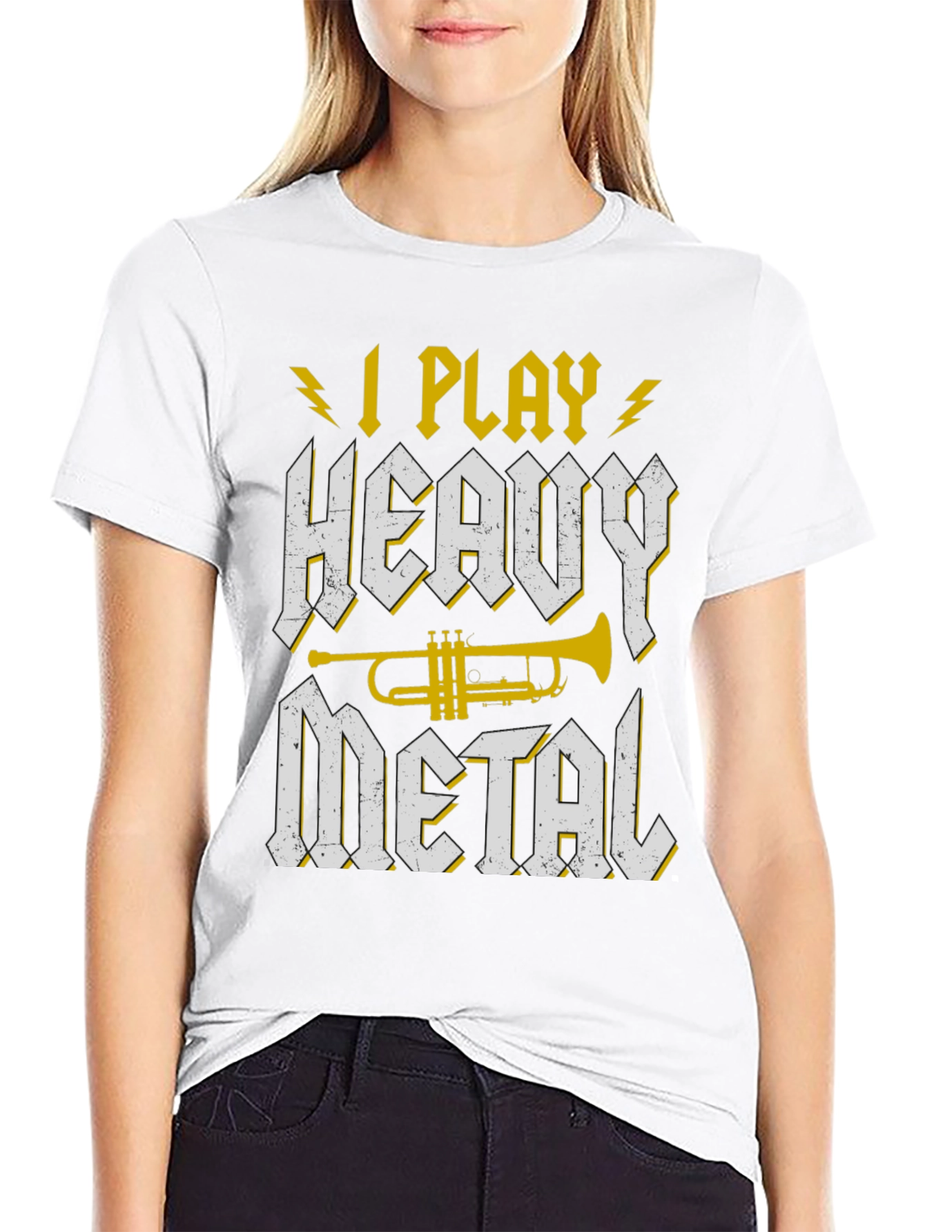 I Play Heavy Metal Trumpet Graphic Tee
