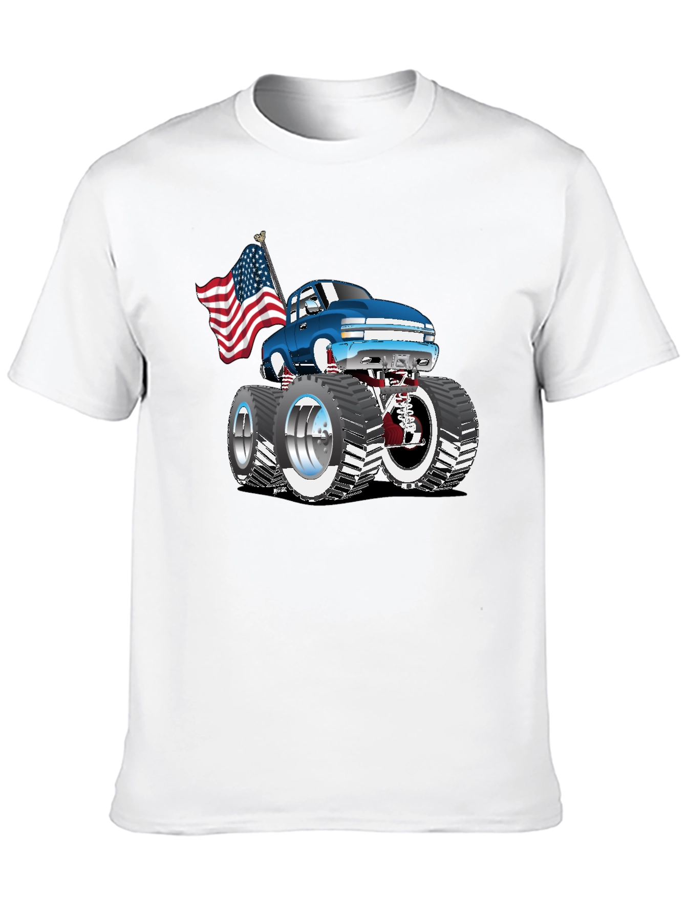 Monster Truck USA Flag Graphic Tee