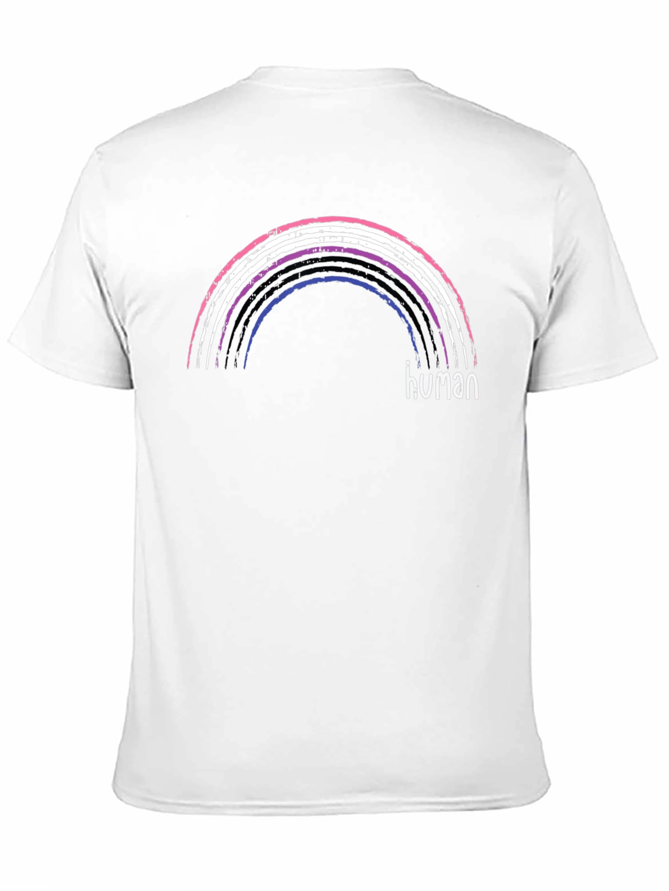 Human Rainbow T-Shirt - Black Graphic Tee