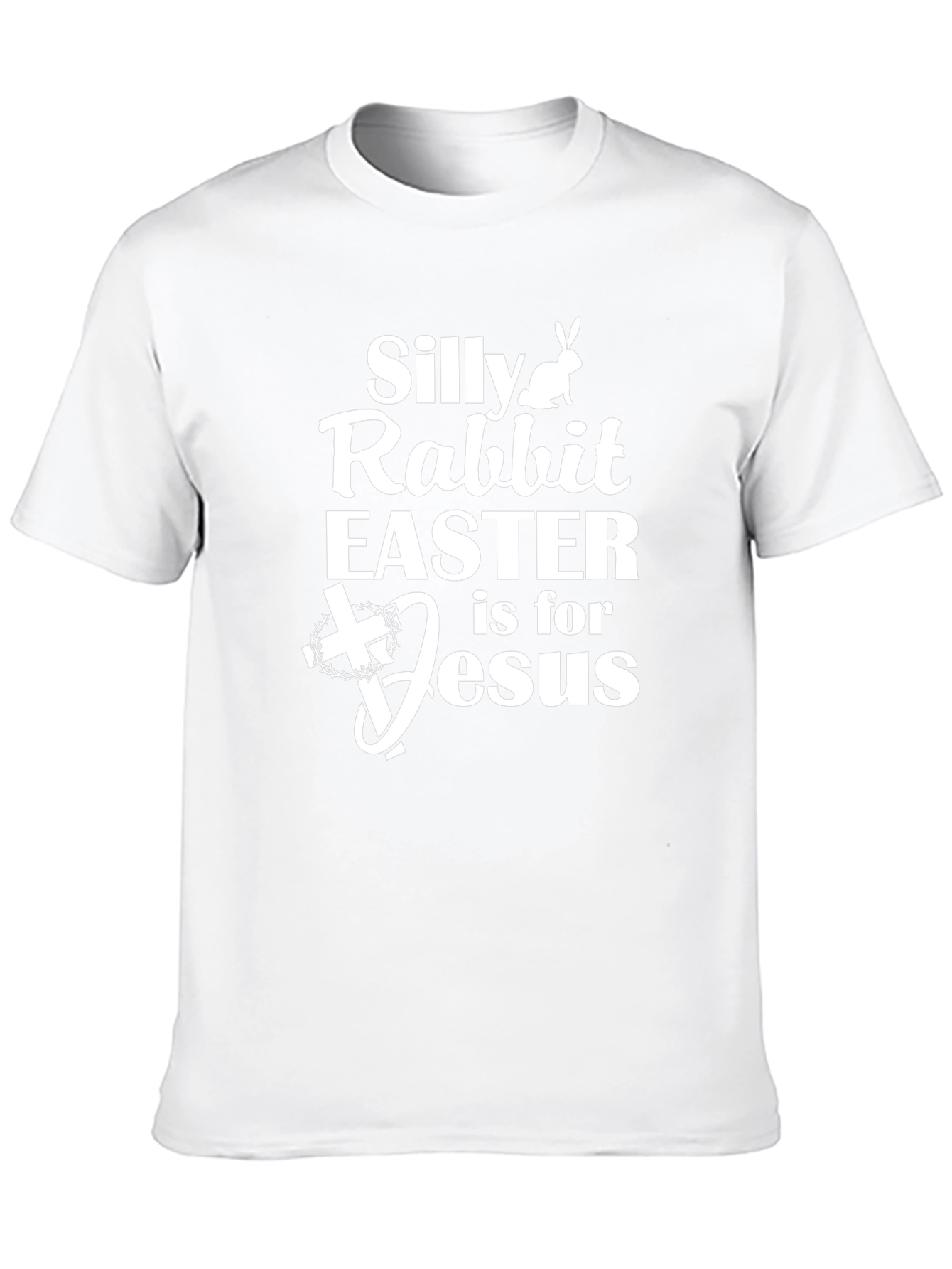 Silly Rabbit Easter Is For Jesus Black T-Shirt