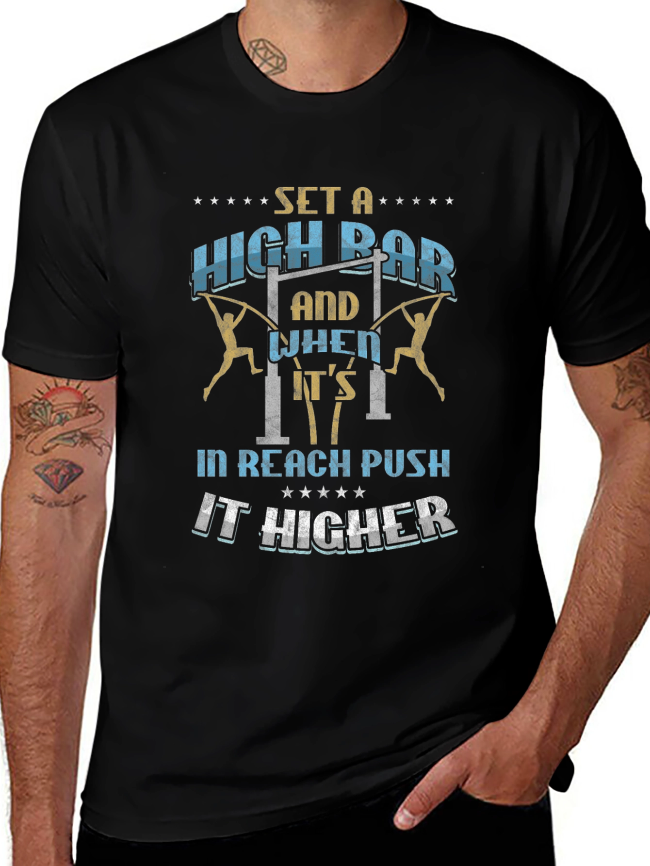 Set a High Bar Mens Graphic T-Shirt