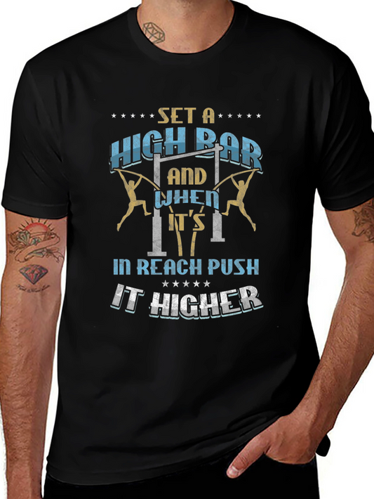 Set a High Bar Mens Graphic T-Shirt