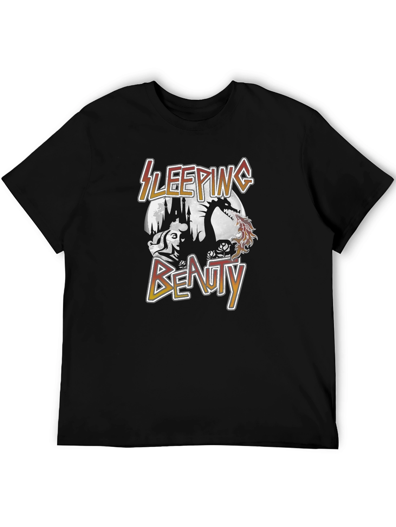 Sleeping Beauty Graphic T-Shirt - Black