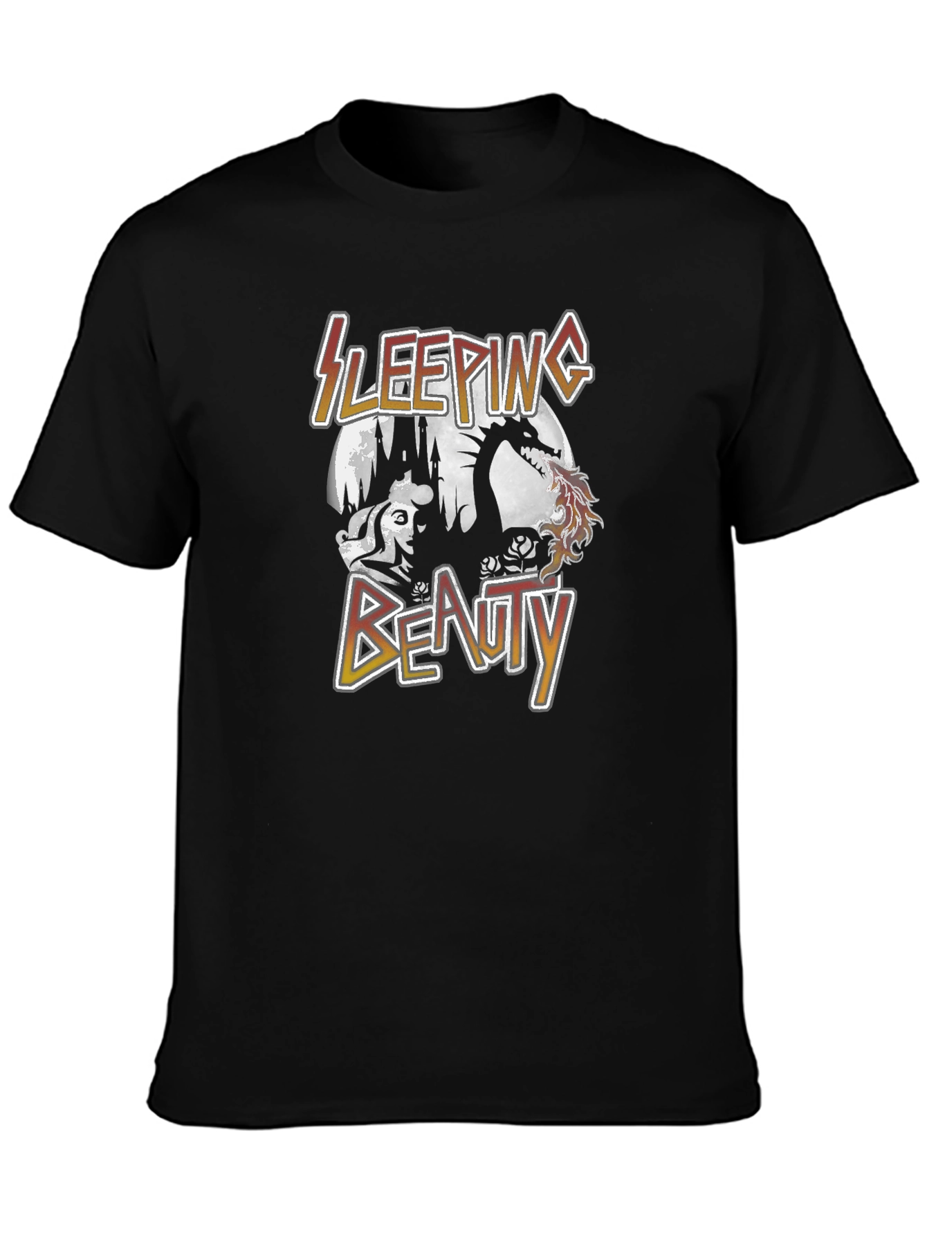 Sleeping Beauty Graphic T-Shirt - Black