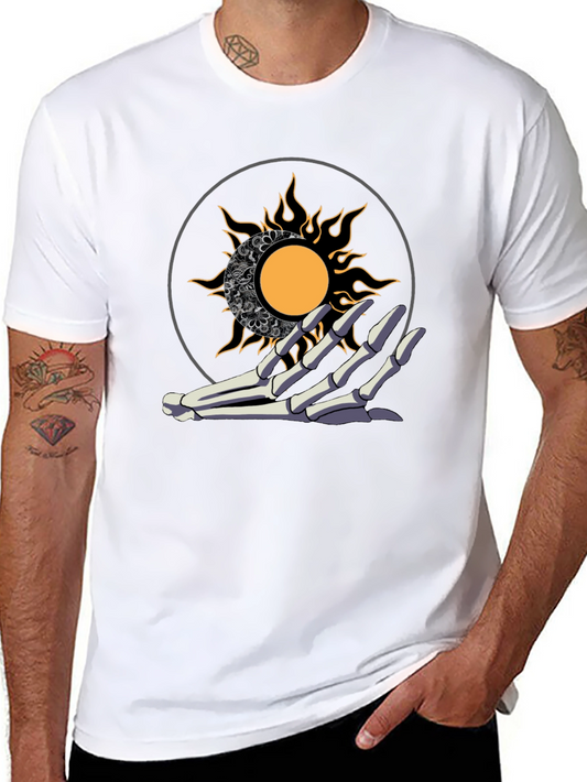 Sun and Moon Skeleton Hand T-Shirt
