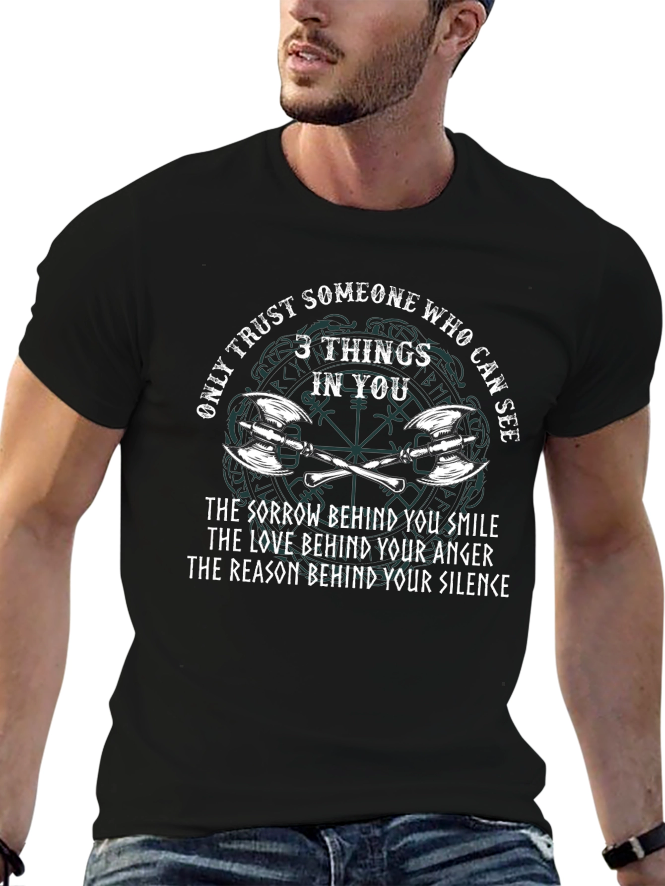 Viking Axe T-Shirt - Only Trust Someone