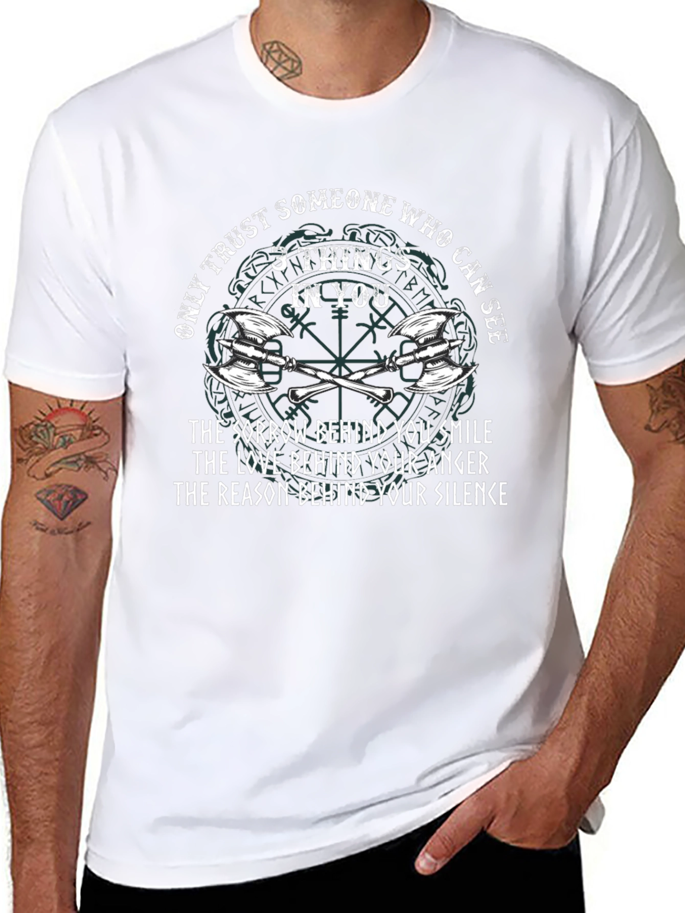 Viking Axe T-Shirt - Only Trust Someone