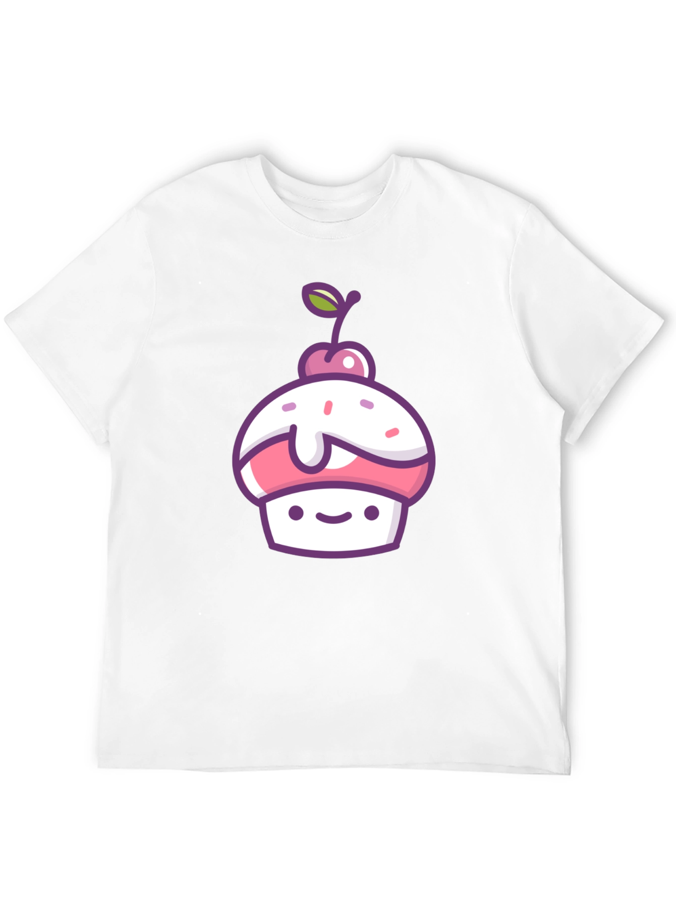 Cute Cupcake Graphic Tee - Unisex Black T-Shirt