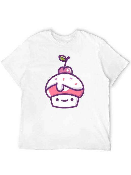 Cute Cupcake Graphic Tee - Unisex Black T-Shirt