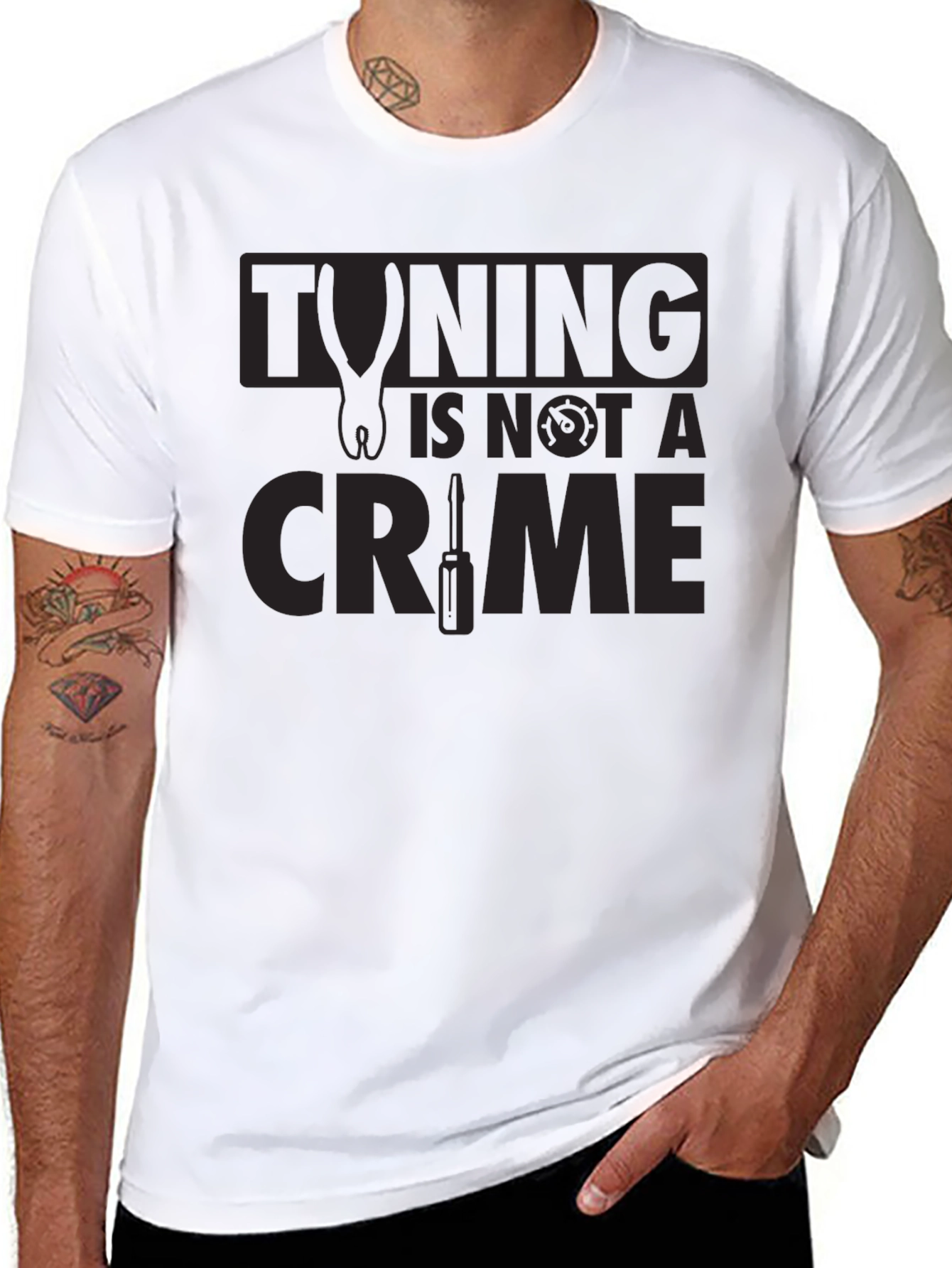Tuning Is Not A Crime Graphic T-Shirt