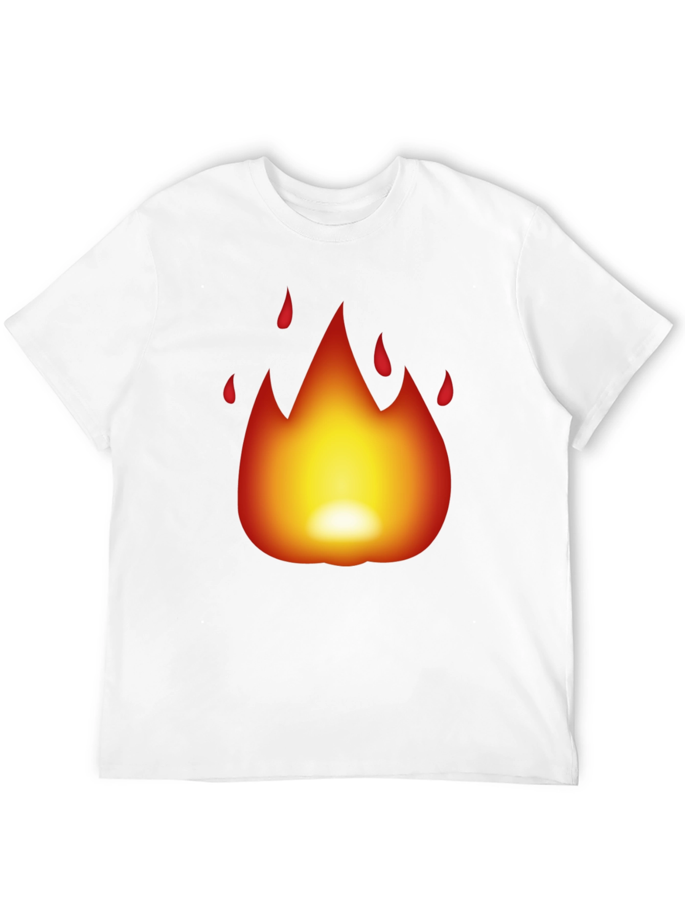 Fiery Black T-Shirt - Bold Flame Design