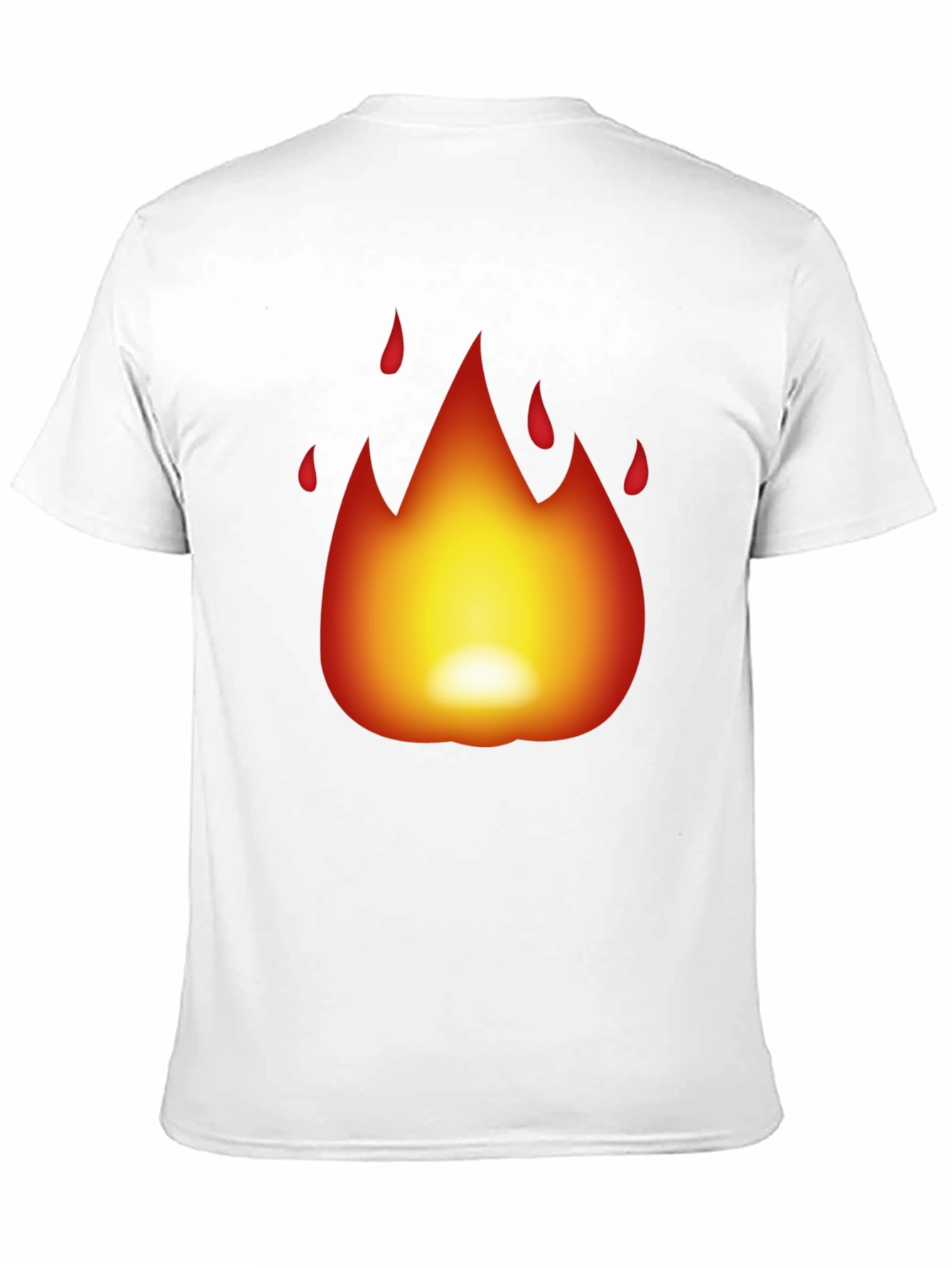 Fiery Black T-Shirt - Bold Flame Design