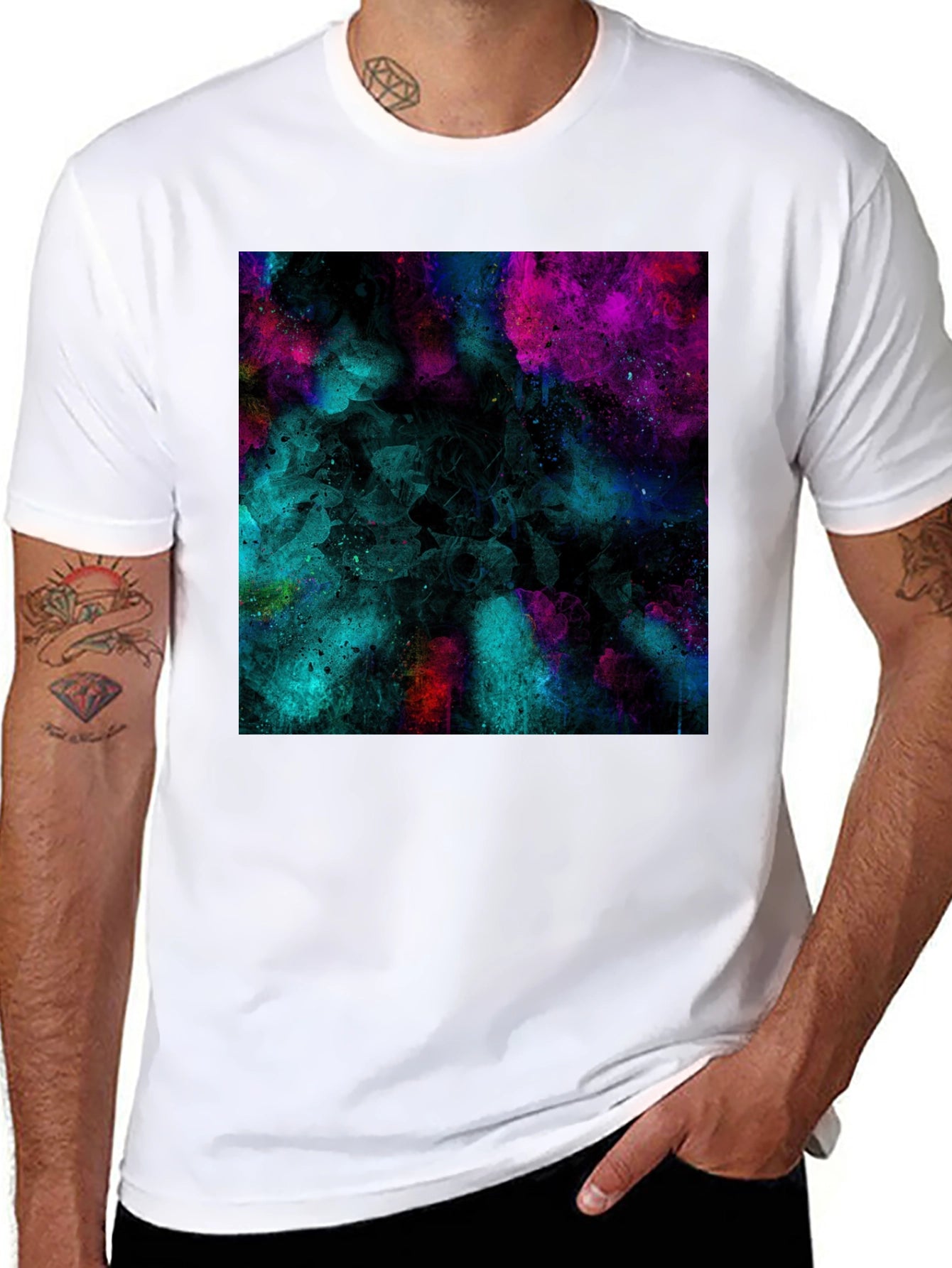 Abstract Art Black T-Shirt - Modern Graphic Tee
