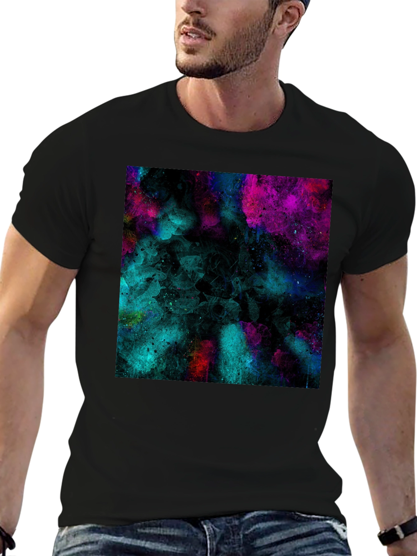 Abstract Art Black T-Shirt - Modern Graphic Tee