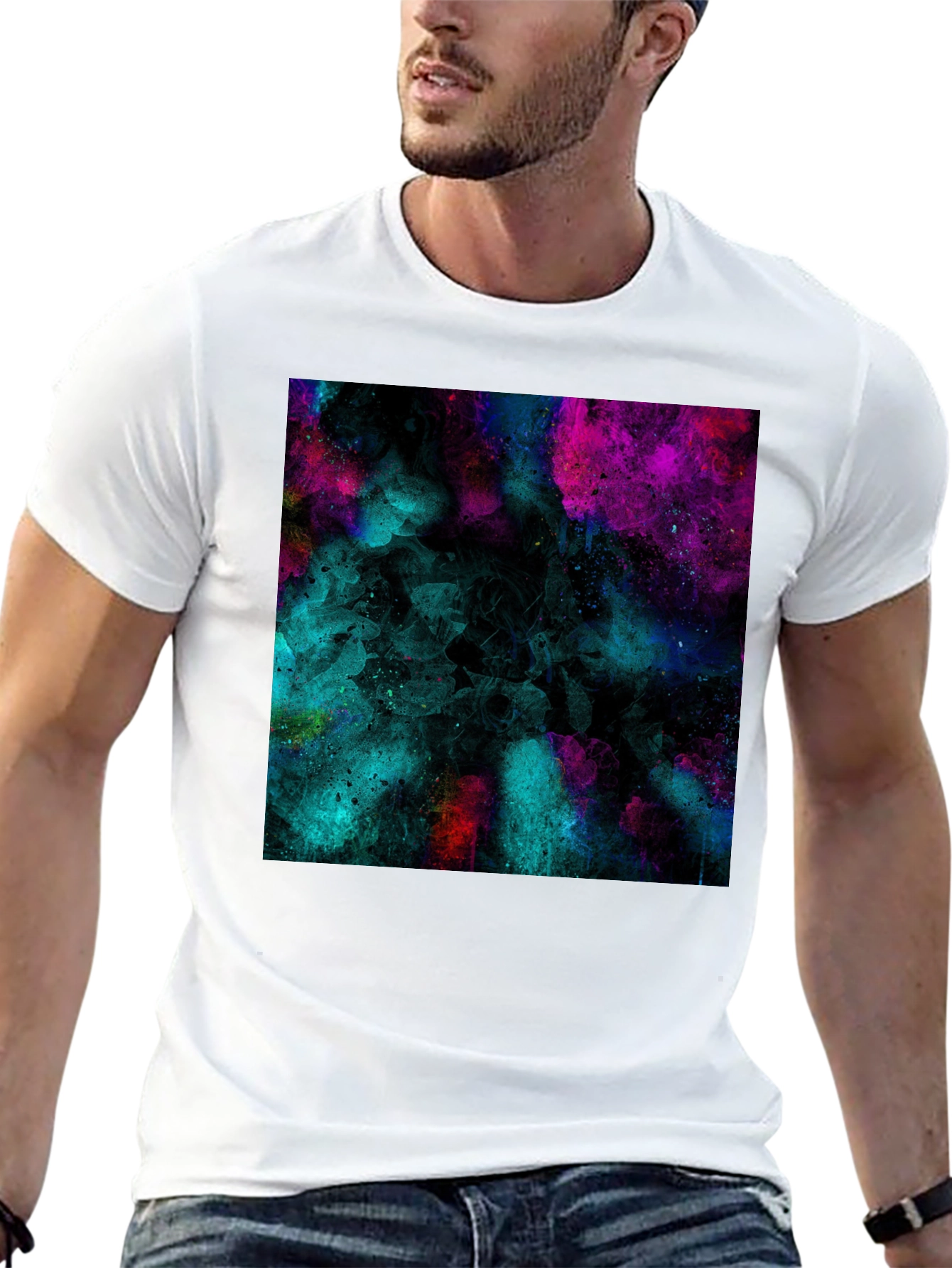 Abstract Art Black T-Shirt - Modern Graphic Tee