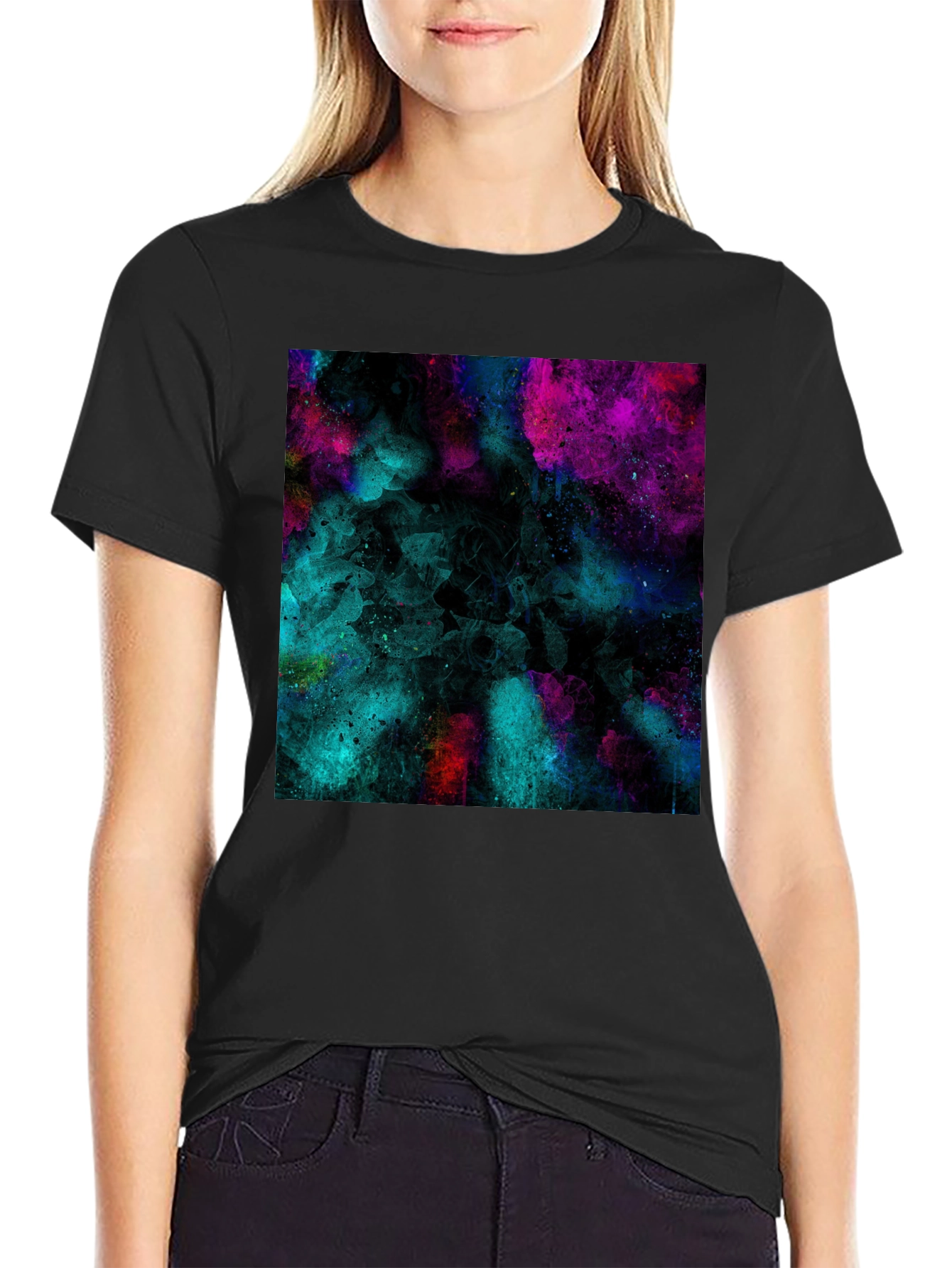 Abstract Art Black T-Shirt - Modern Graphic Tee