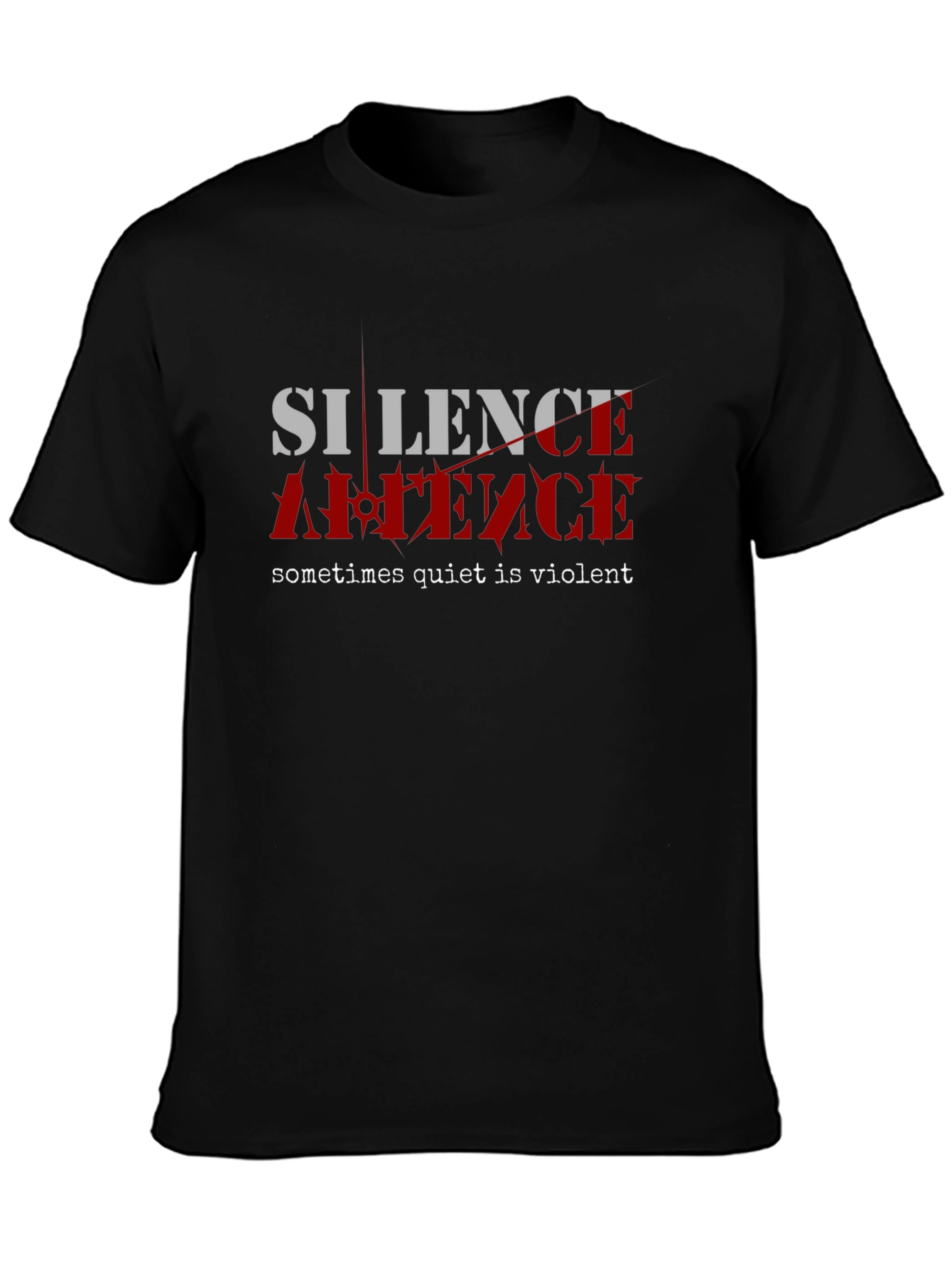 Silence Violent Graphic T-Shirt