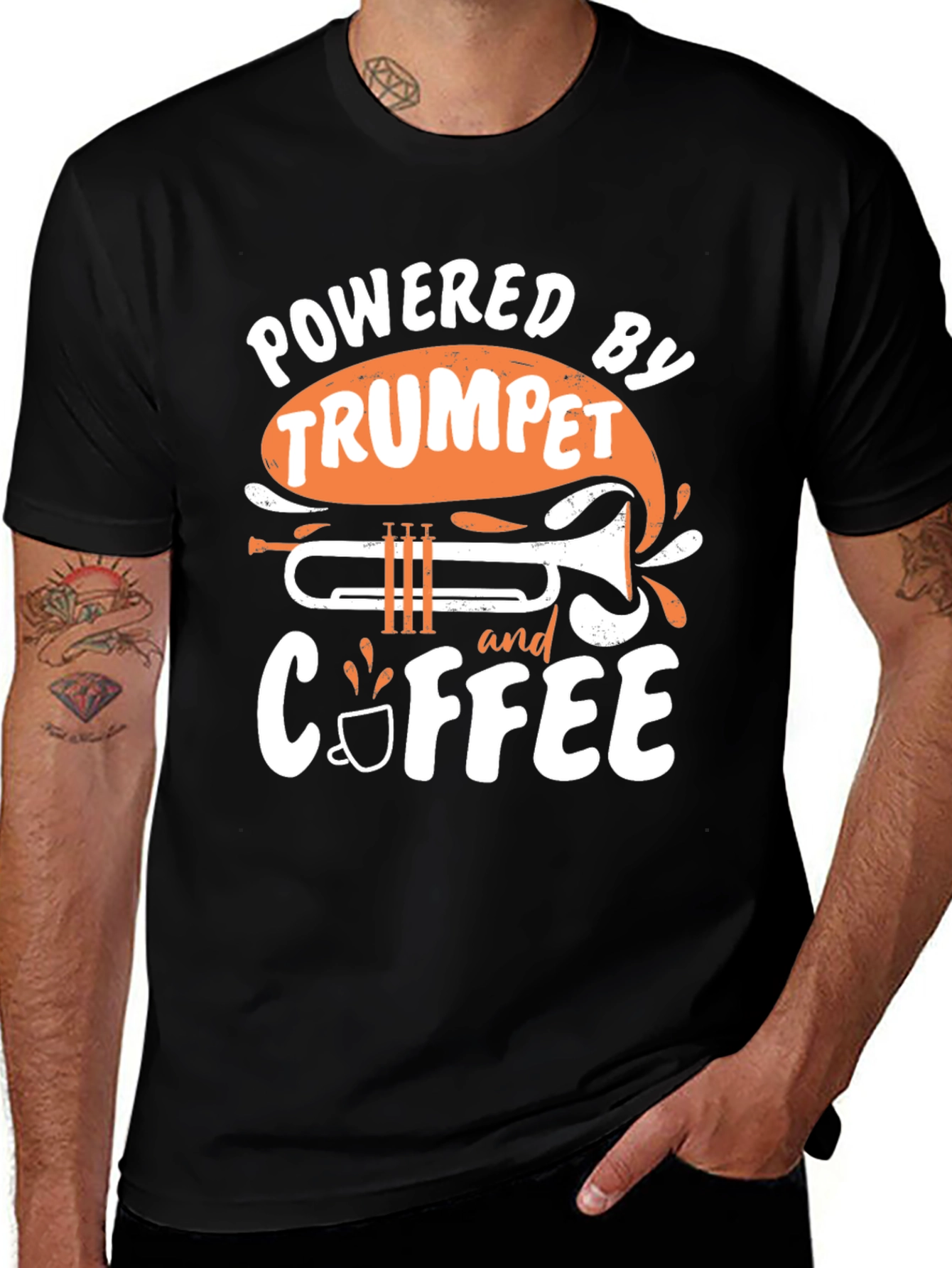 Trumpet & Coffee Powered T-Shirt