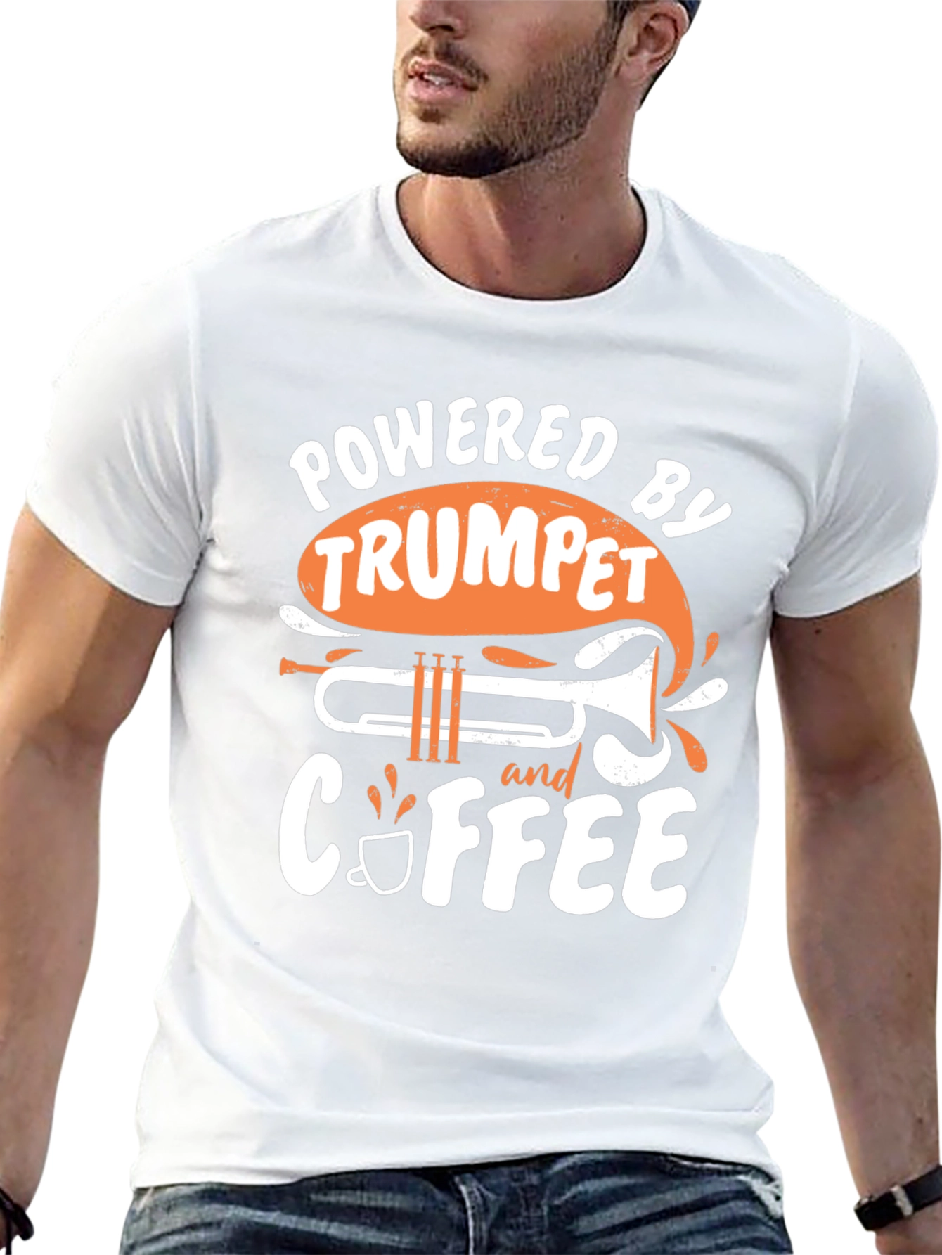 Trumpet & Coffee Powered T-Shirt
