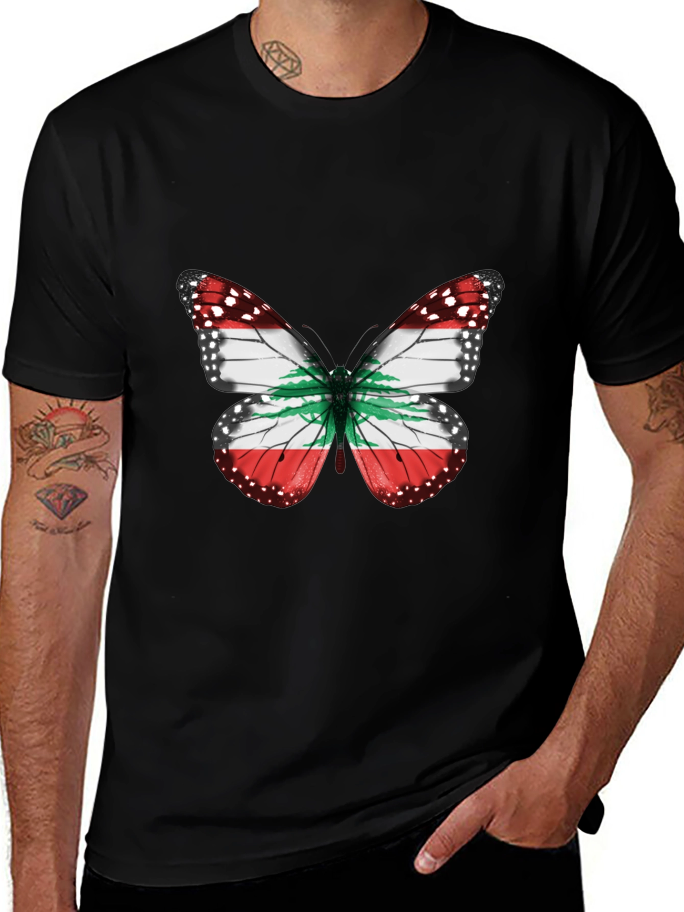 Lebanon Butterfly Graphic T-Shirt