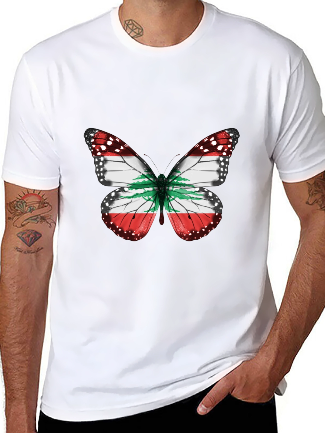 Lebanon Butterfly Graphic T-Shirt