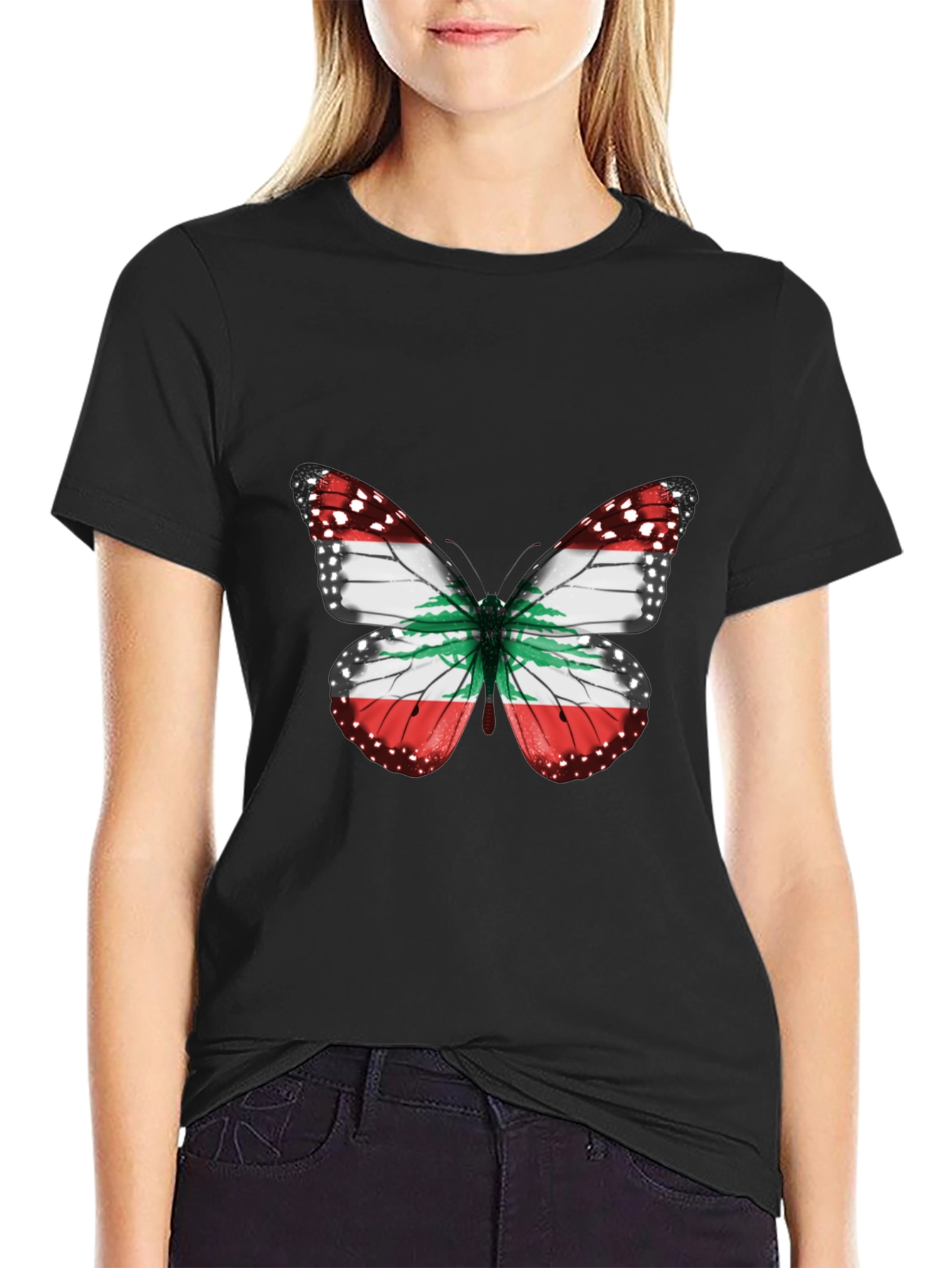 Lebanon Butterfly Graphic T-Shirt