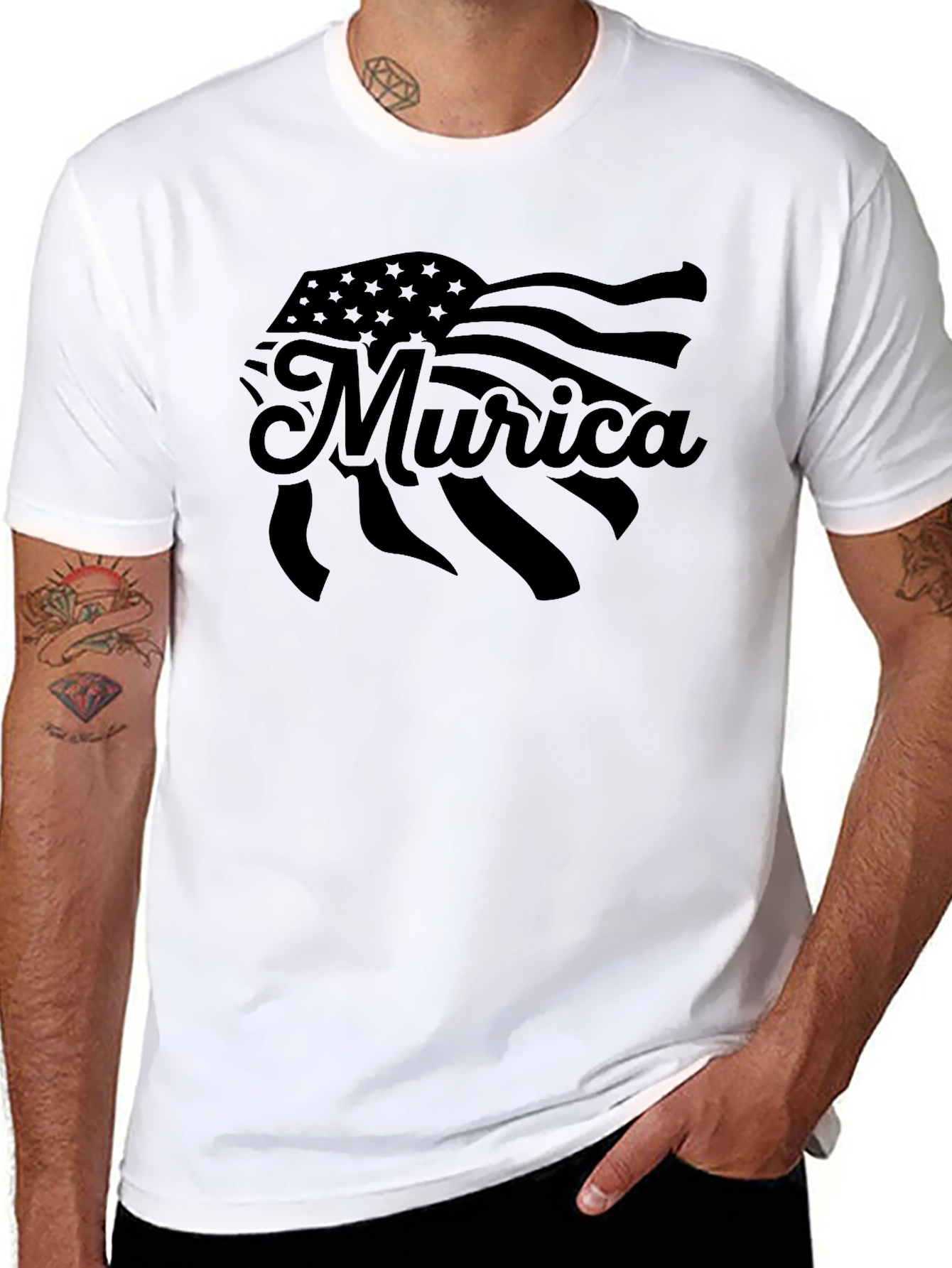 Murica Flag T-Shirt - Patriotic Graphic Tee