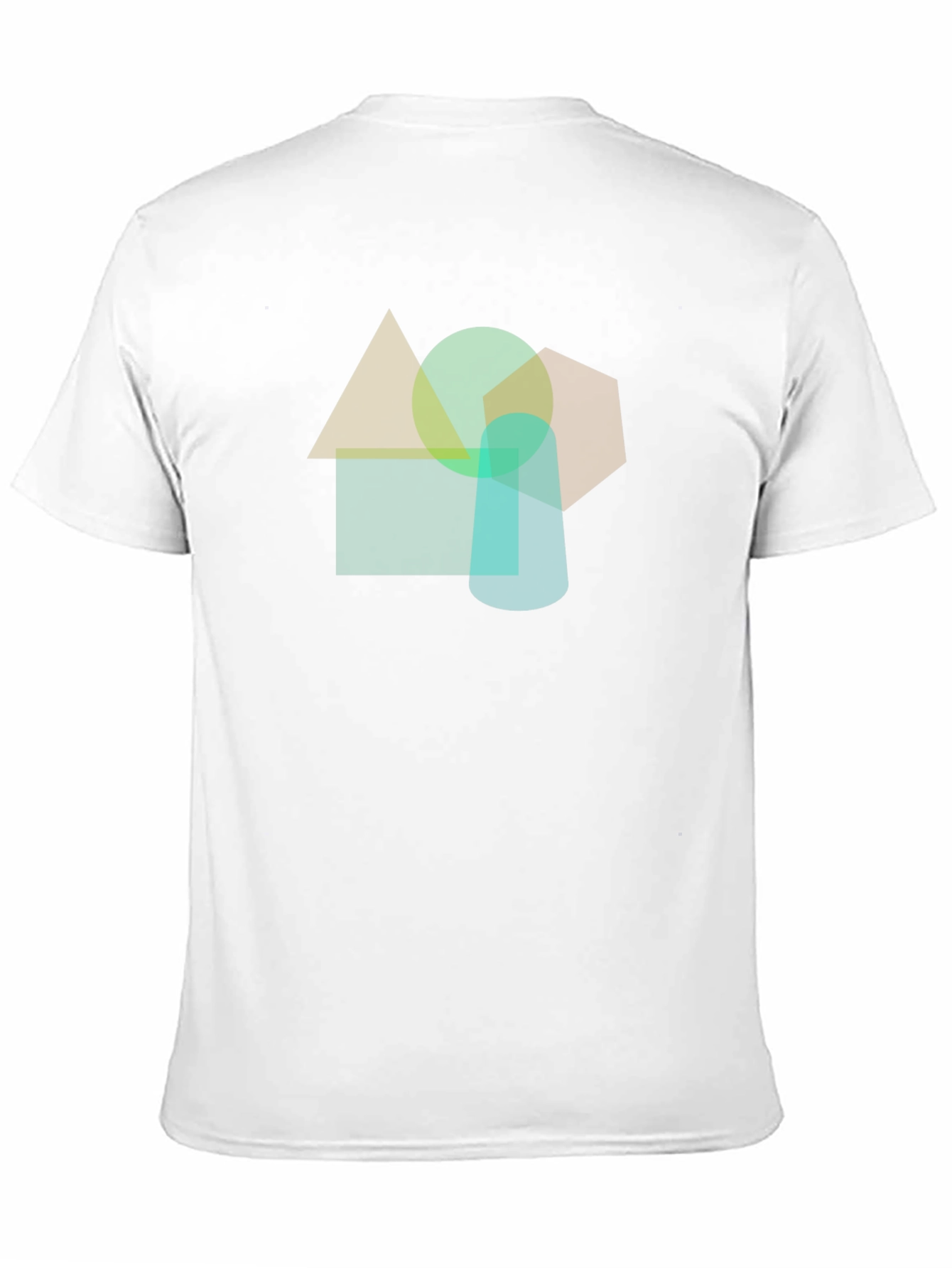 Abstract Geometric Shapes Black T-Shirt