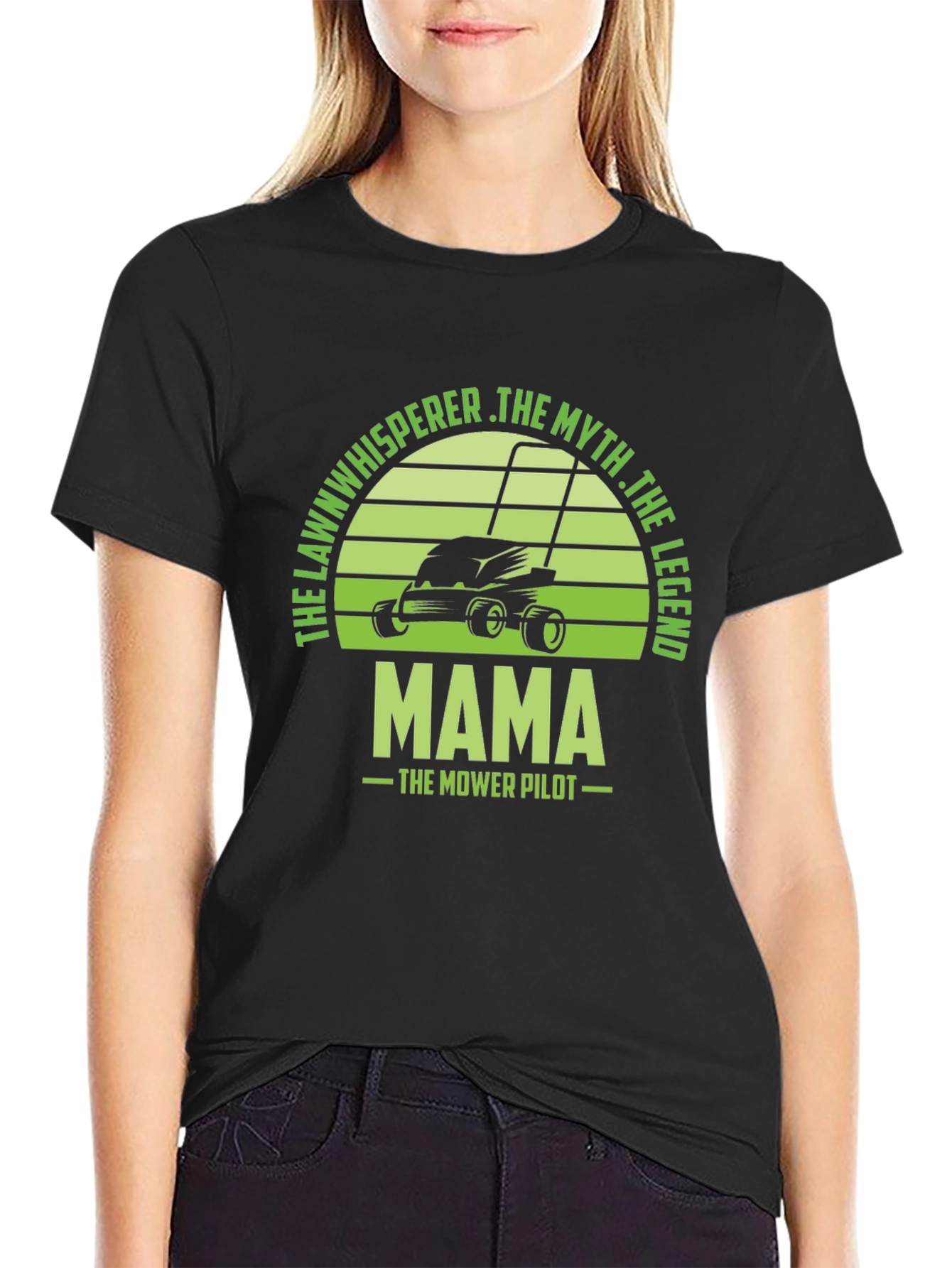 Lawn Whisperer Mama Mower Pilot T-Shirt